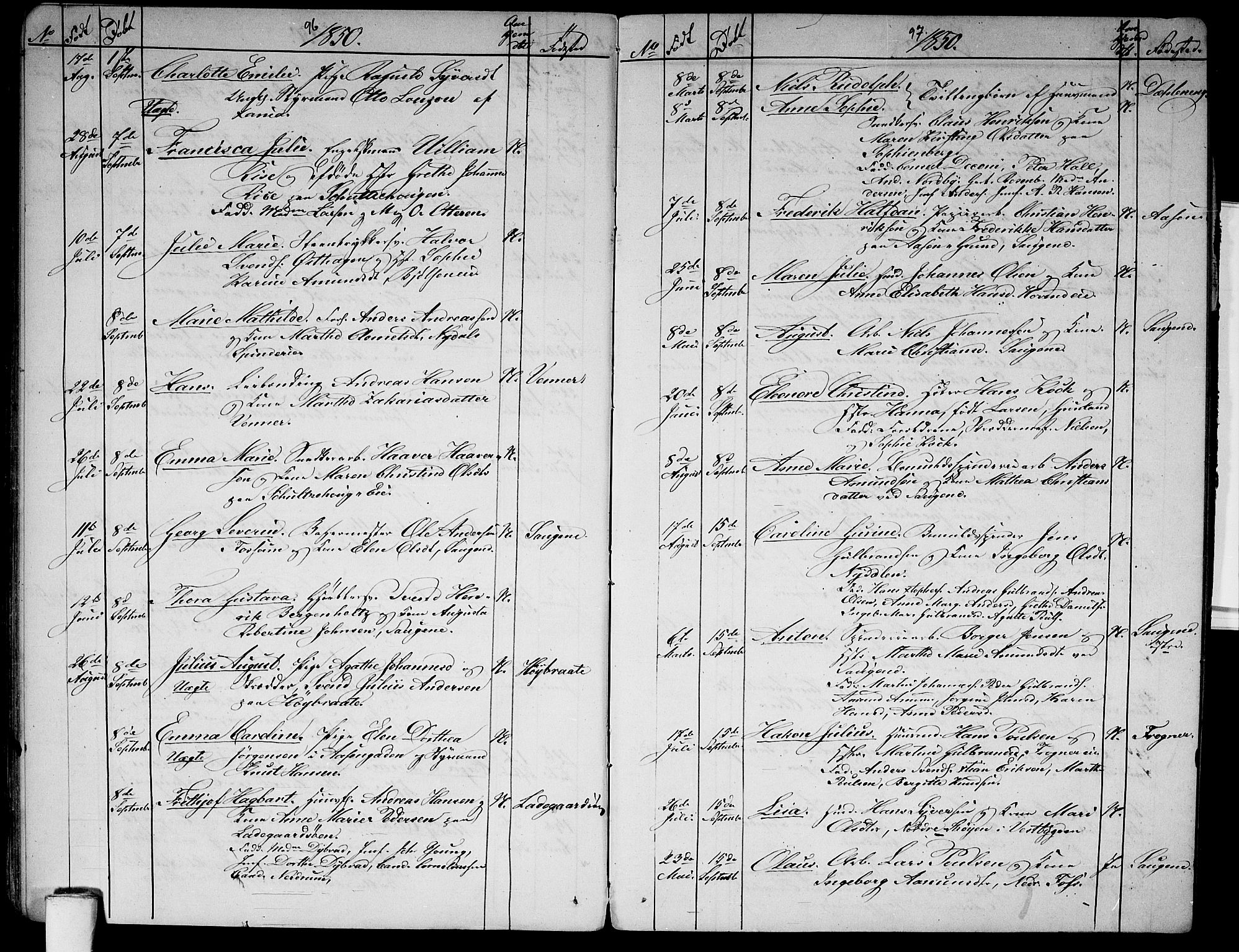 Aker prestekontor kirkebøker, AV/SAO-A-10861/G/L0009: Parish register (copy) no. 9, 1848-1852, p. 96-97