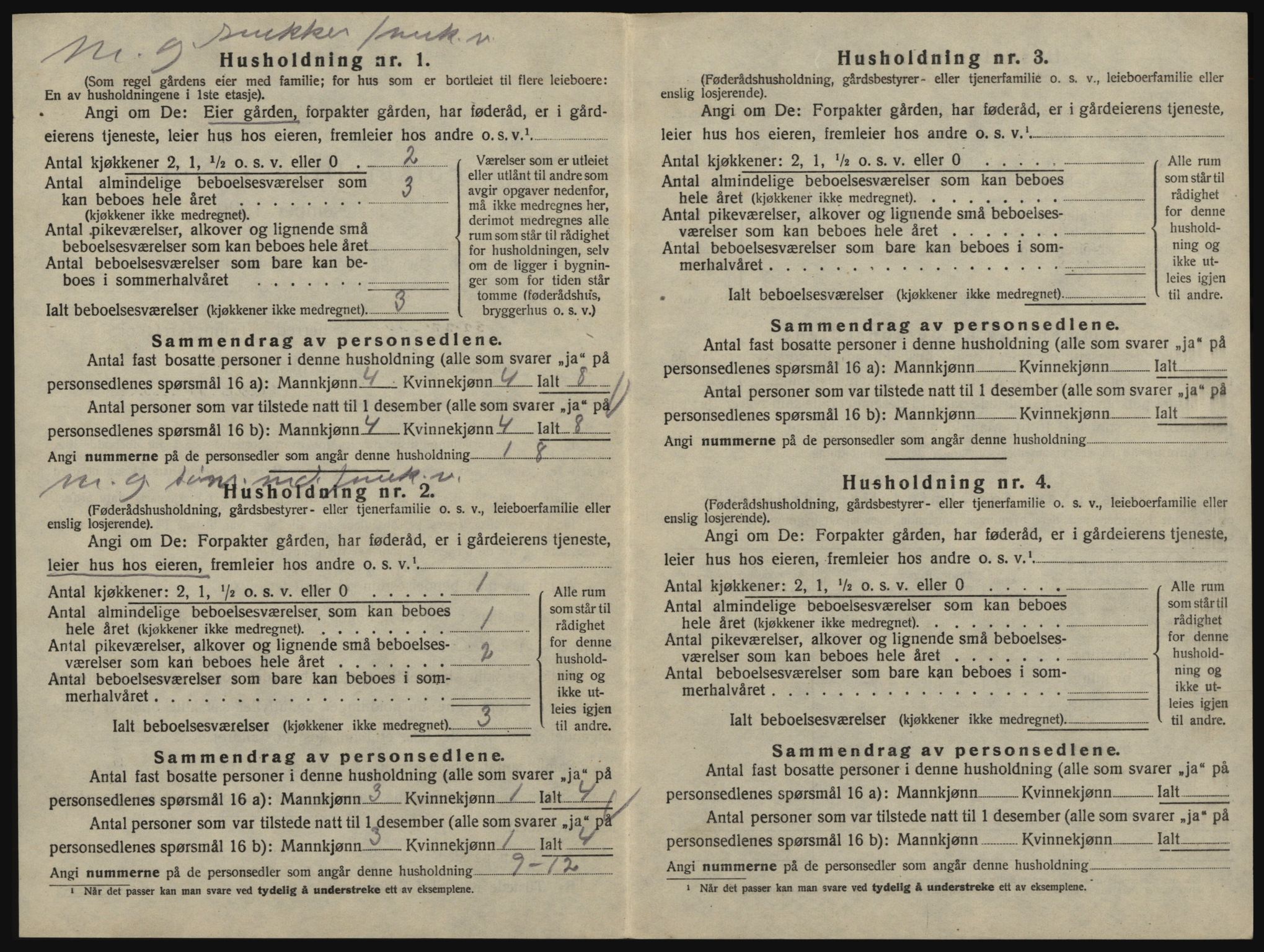 SAO, 1920 census for Glemmen, 1920, p. 716