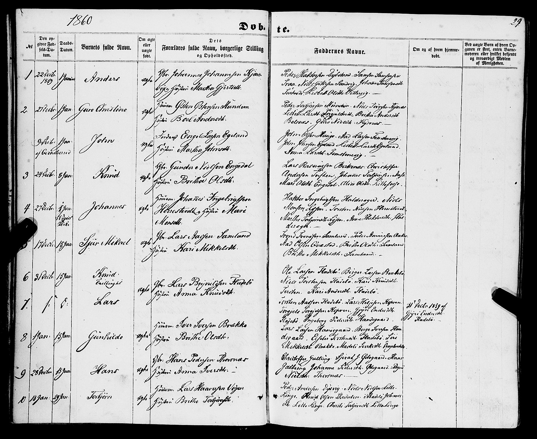 Strandebarm sokneprestembete, AV/SAB-A-78401/H/Haa: Parish register (official) no. A 8, 1858-1872, p. 29