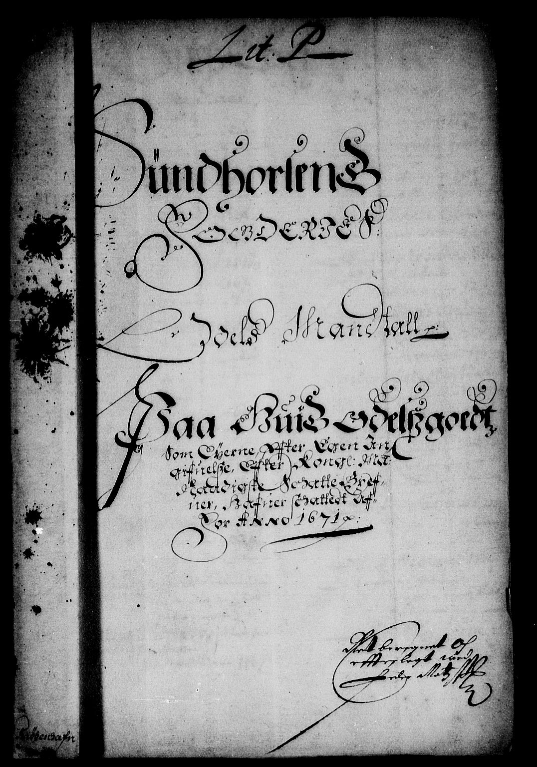 Rentekammeret inntil 1814, Reviderte regnskaper, Stiftamtstueregnskaper, Bergen stiftamt, AV/RA-EA-6043/R/Rc/L0033: Bergen stiftamt, 1664-1671