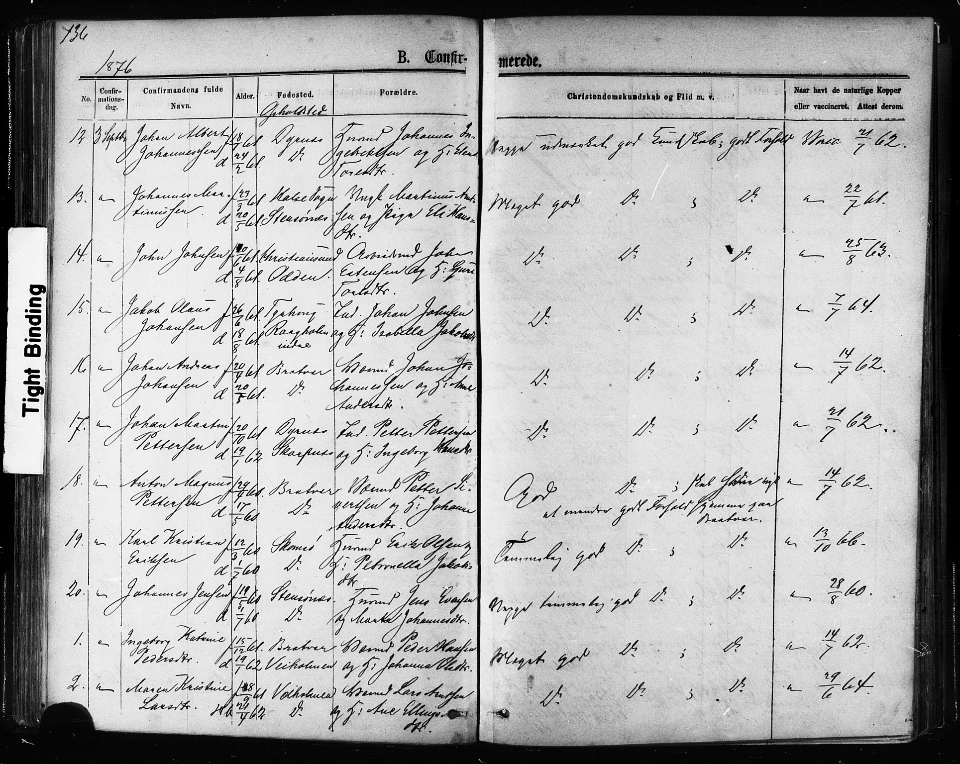 Ministerialprotokoller, klokkerbøker og fødselsregistre - Møre og Romsdal, AV/SAT-A-1454/581/L0938: Parish register (official) no. 581A06, 1873-1879, p. 136