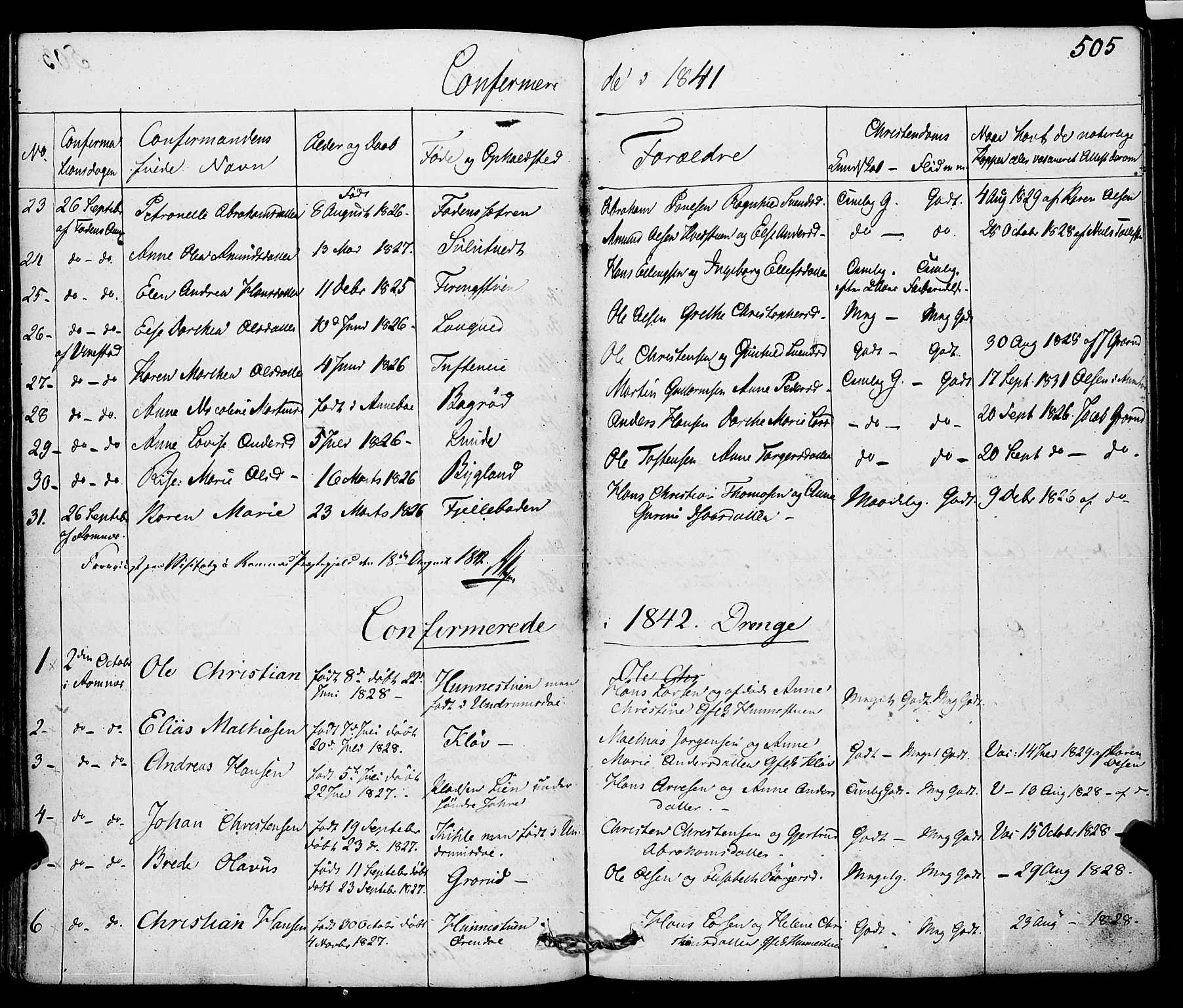 Ramnes kirkebøker, AV/SAKO-A-314/F/Fa/L0005: Parish register (official) no. I 5, 1841-1861, p. 504-505