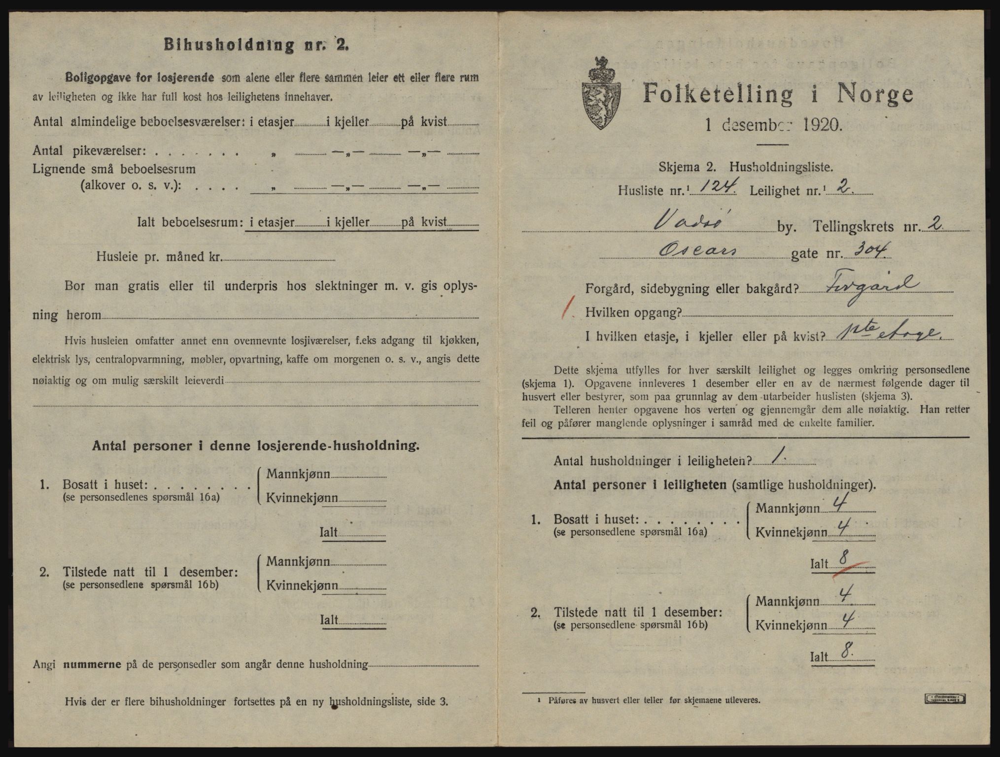 SATØ, 1920 census for Vadsø, 1920, p. 1326