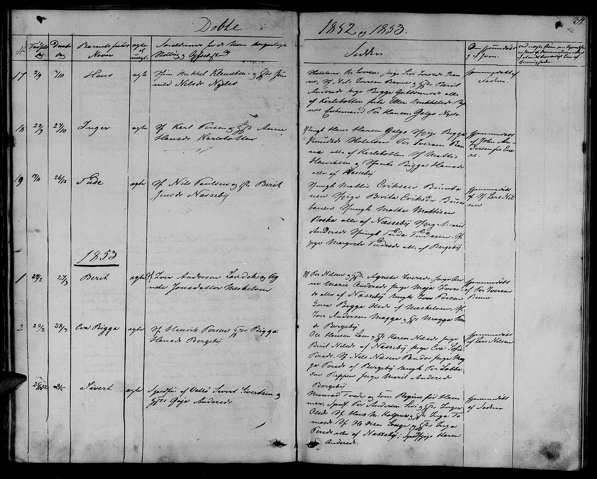 Nesseby sokneprestkontor, SATØ/S-1330/H/Ha/L0001kirke: Parish register (official) no. 1, 1838-1855, p. 34