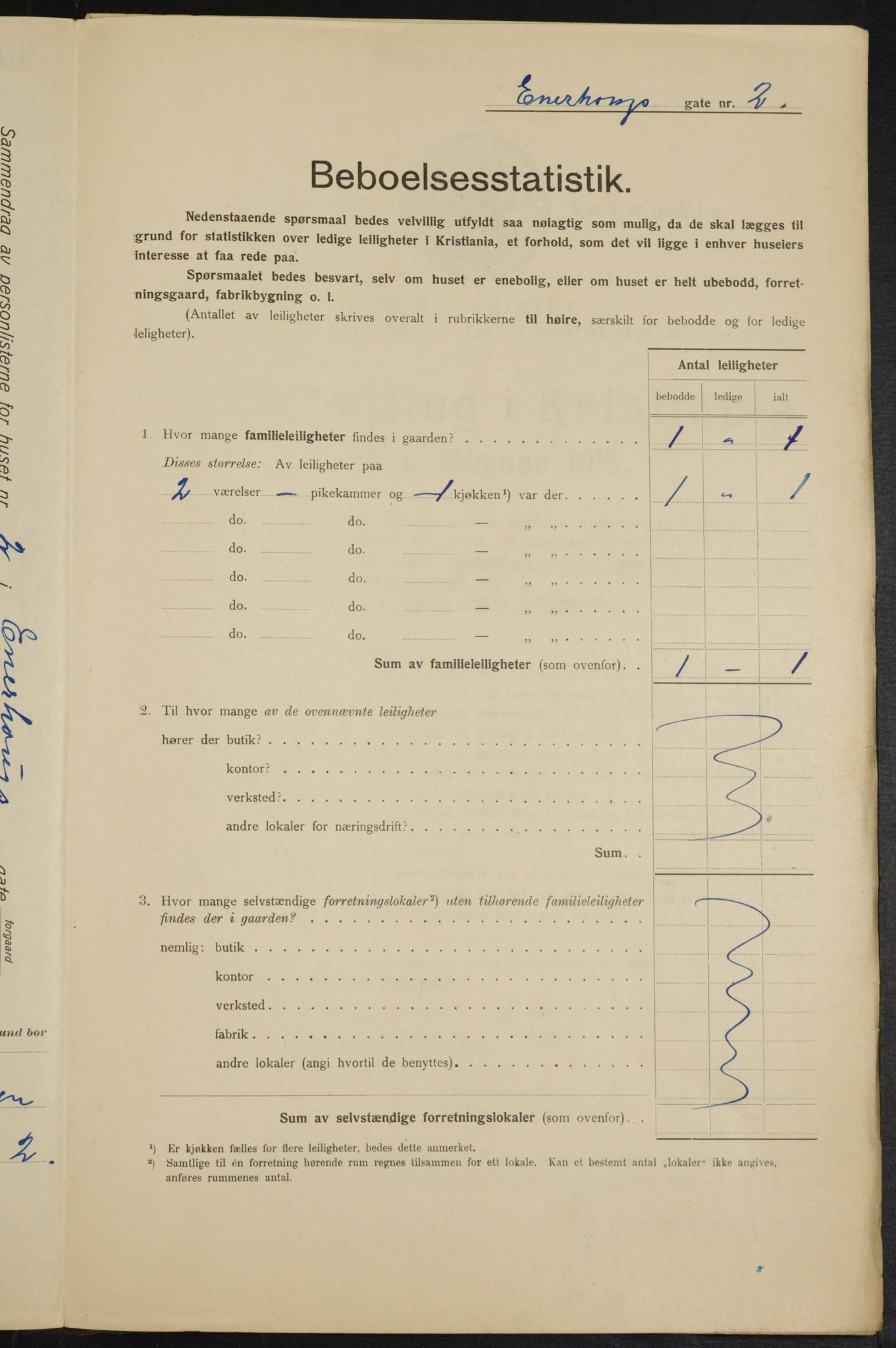 OBA, Municipal Census 1915 for Kristiania, 1915, p. 21080