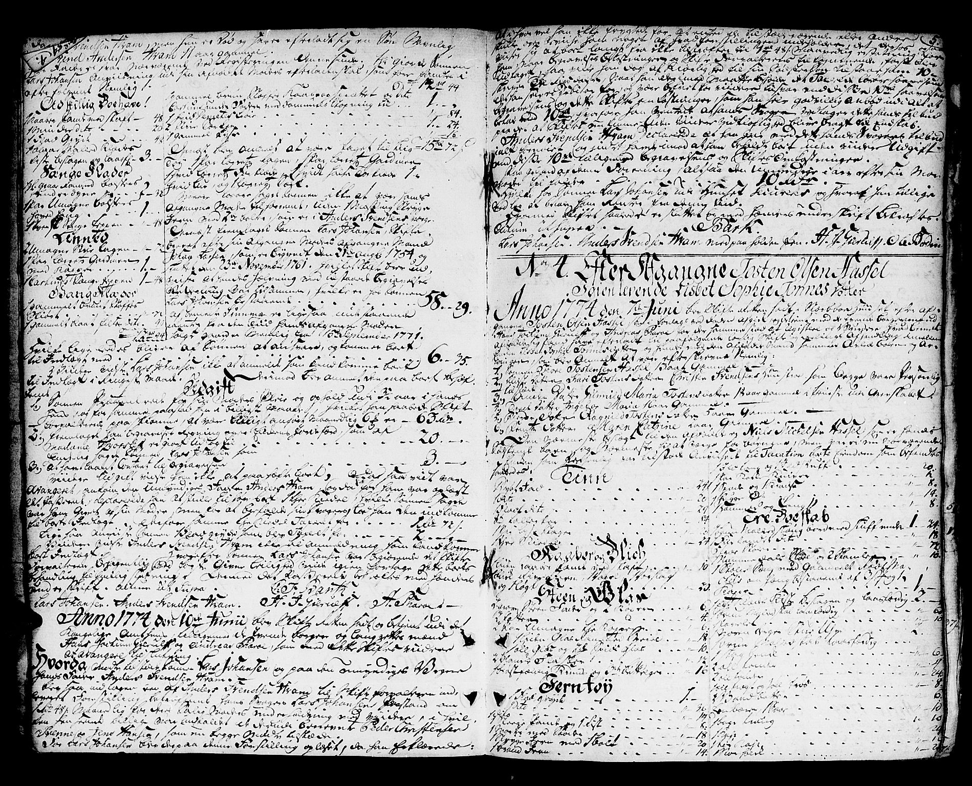 Kongsberg byfogd, AV/SAKO-A-84/H/Hb/L0010: Skifteprotokoll, 1774-1782, p. 4b-5a