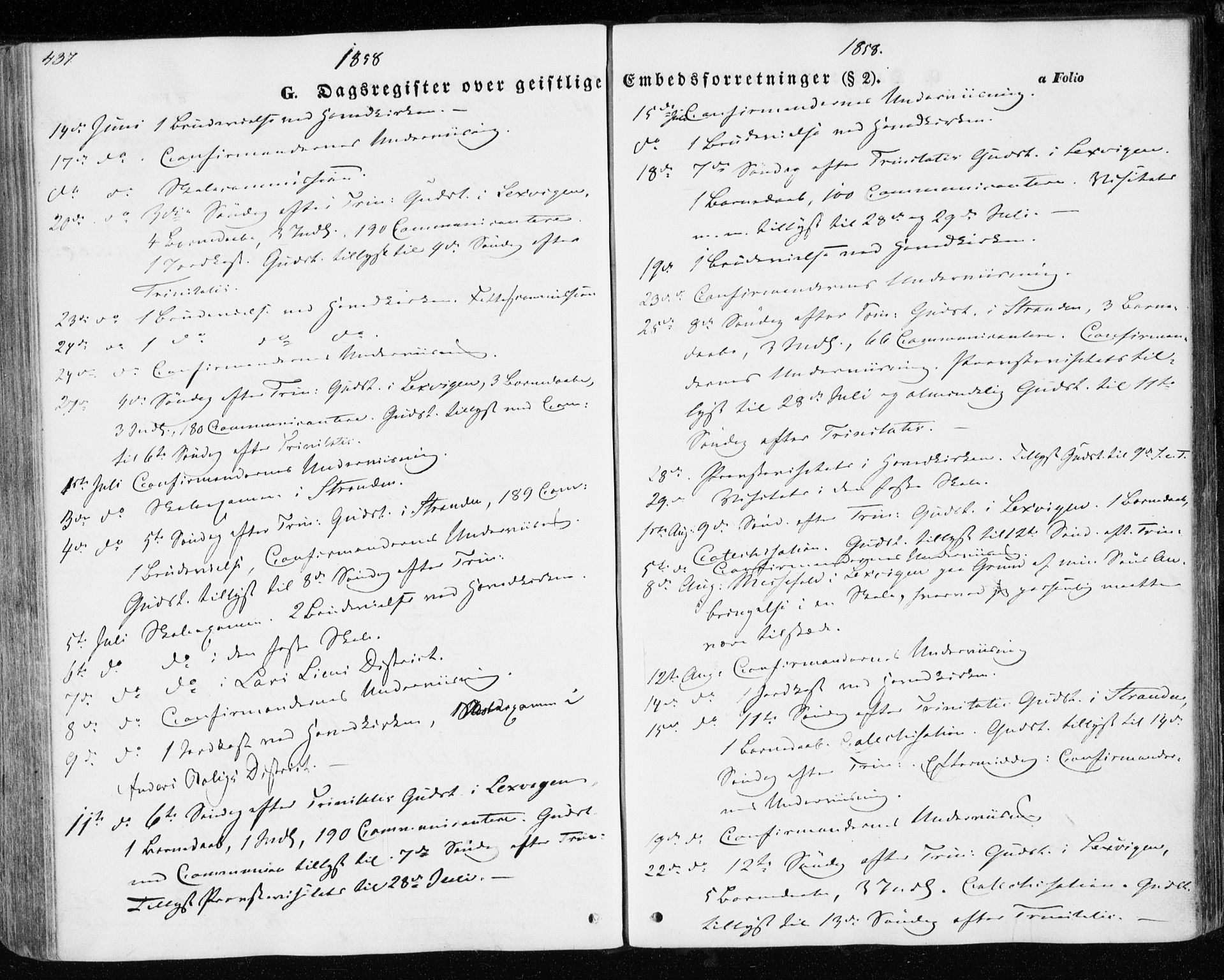Ministerialprotokoller, klokkerbøker og fødselsregistre - Nord-Trøndelag, SAT/A-1458/701/L0008: Parish register (official) no. 701A08 /1, 1854-1863, p. 437