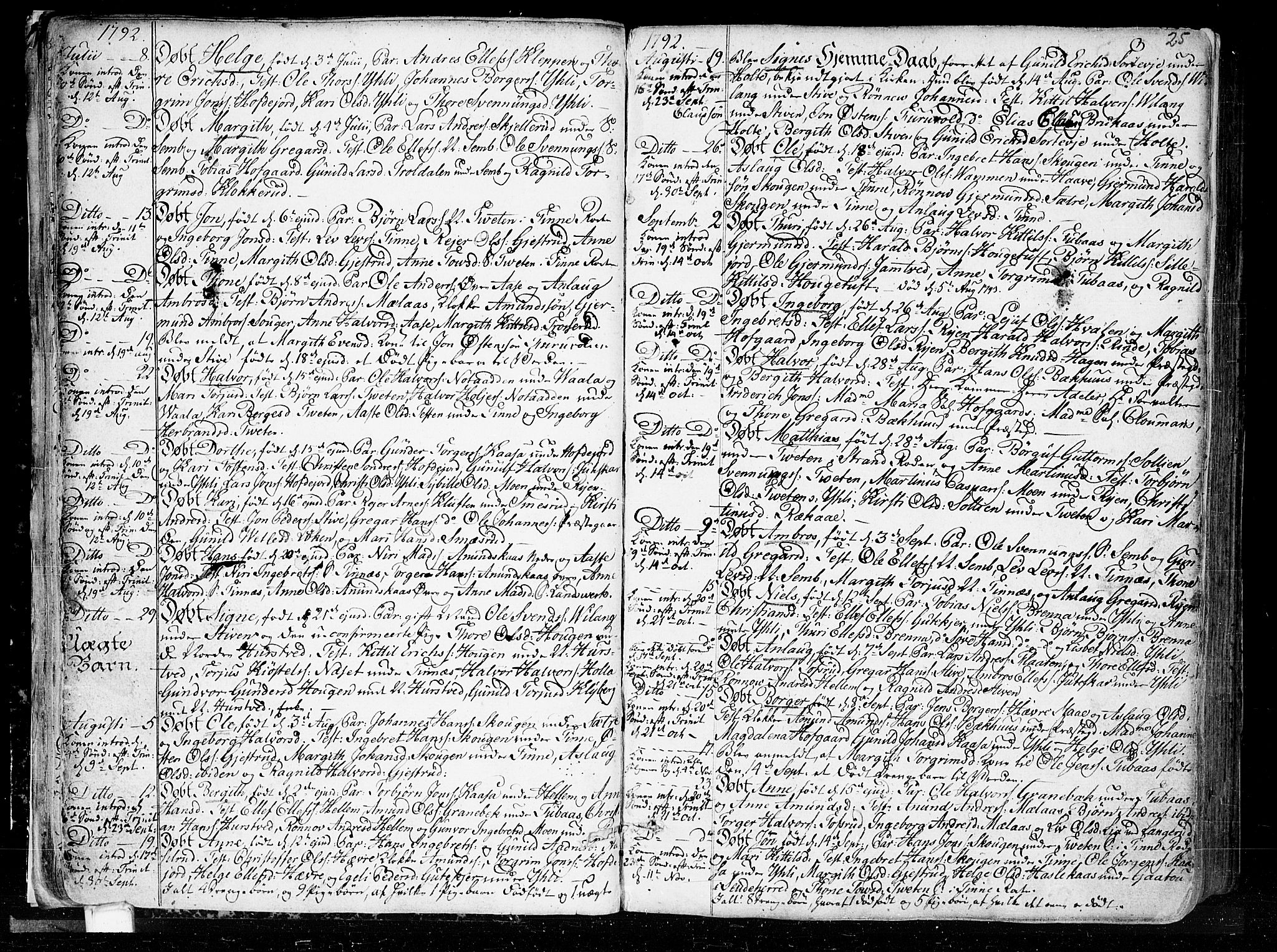 Heddal kirkebøker, SAKO/A-268/F/Fa/L0004: Parish register (official) no. I 4, 1784-1814, p. 25