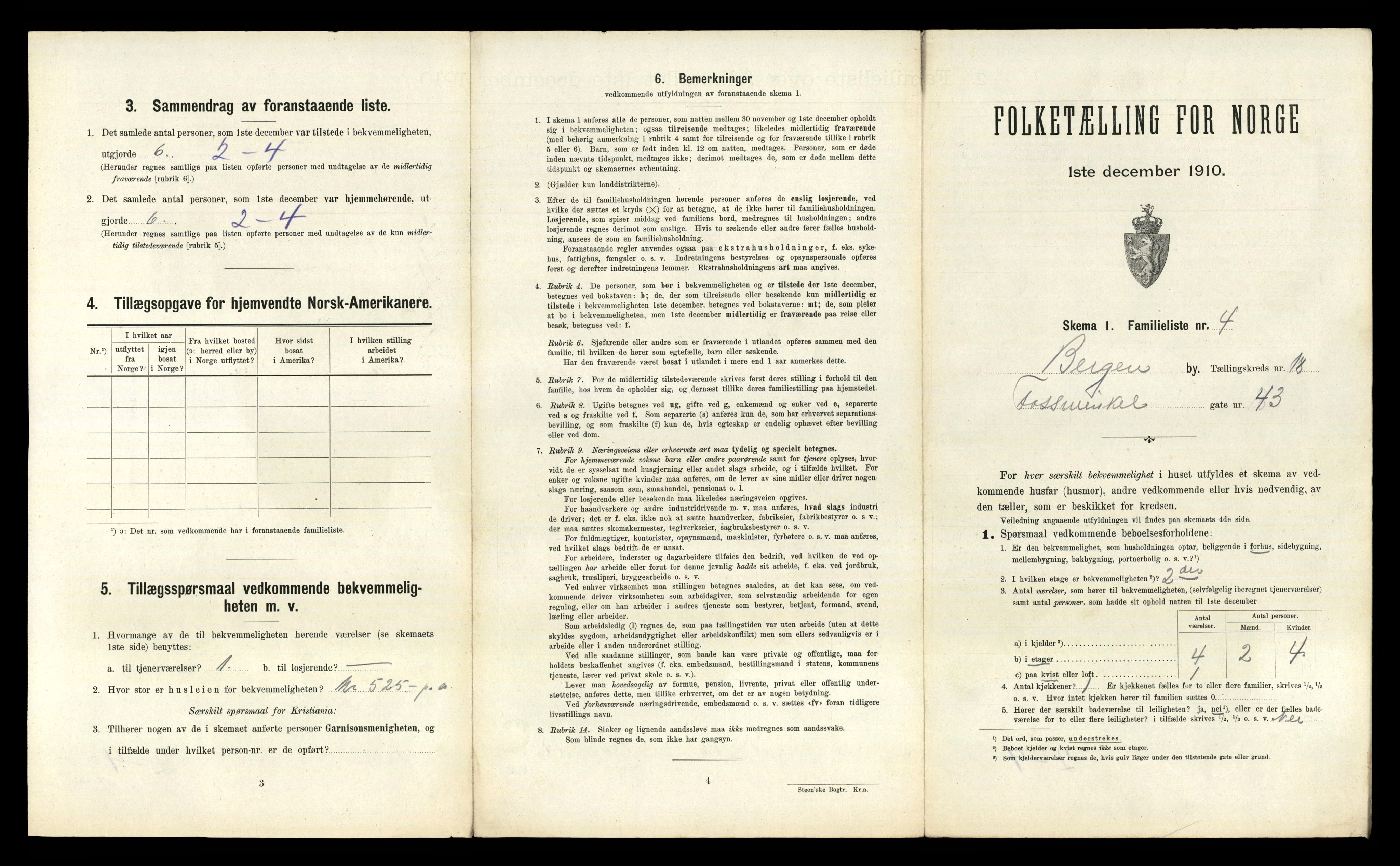 RA, 1910 census for Bergen, 1910, p. 5789