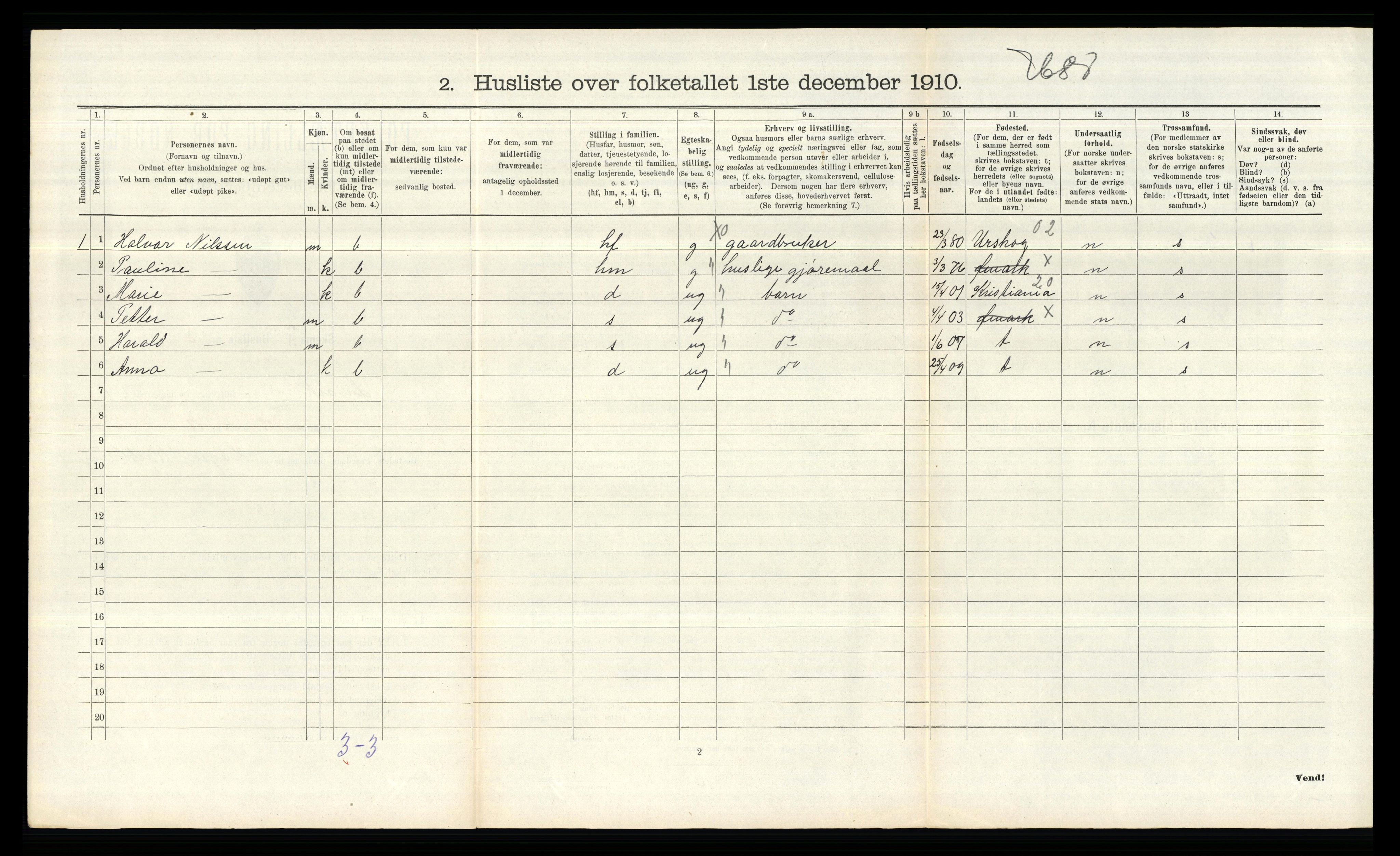 RA, 1910 census for Øymark, 1910, p. 427