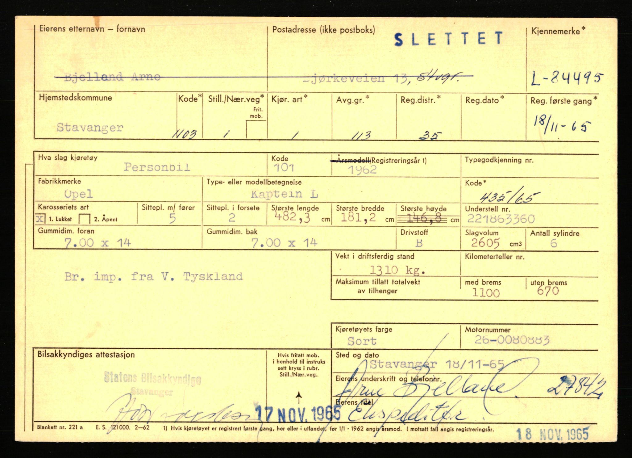 Stavanger trafikkstasjon, AV/SAST-A-101942/0/F/L0073: L-84100 - L-86499, 1930-1971, p. 399