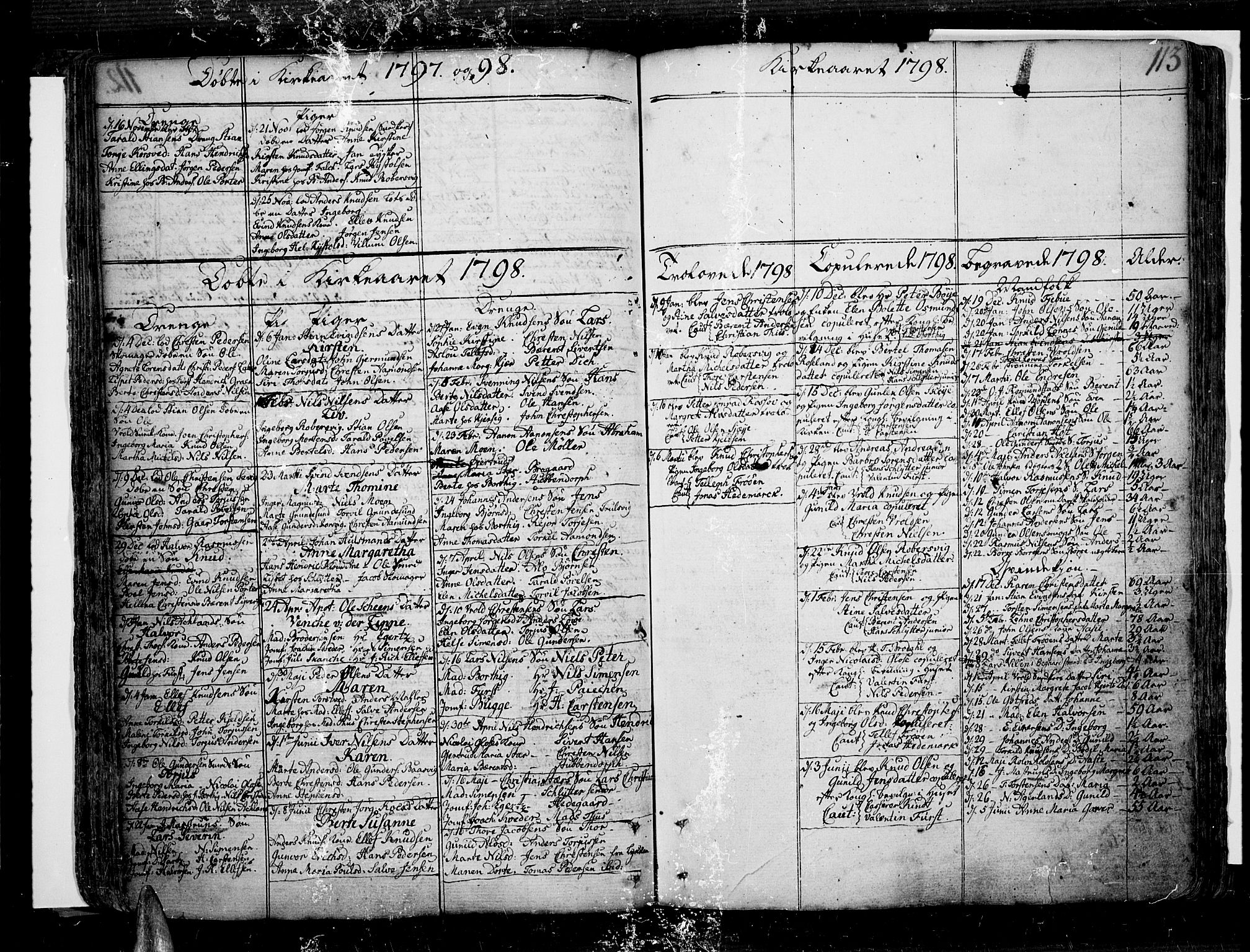 Risør sokneprestkontor, SAK/1111-0035/F/Fb/L0002: Parish register (copy) no. B 2, 1747-1812, p. 113