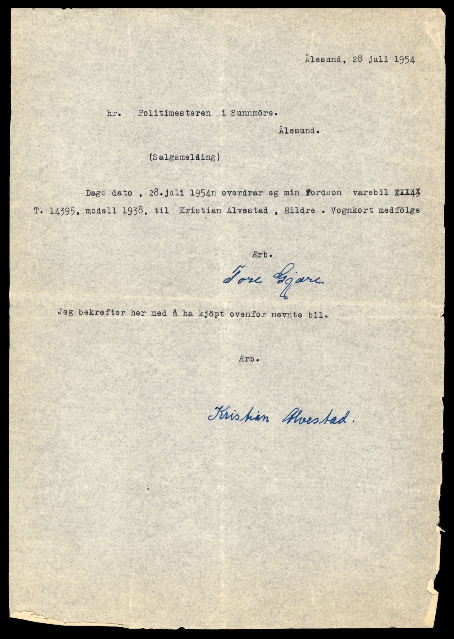 Møre og Romsdal vegkontor - Ålesund trafikkstasjon, AV/SAT-A-4099/F/Fe/L0045: Registreringskort for kjøretøy T 14320 - T 14444, 1927-1998, p. 2043