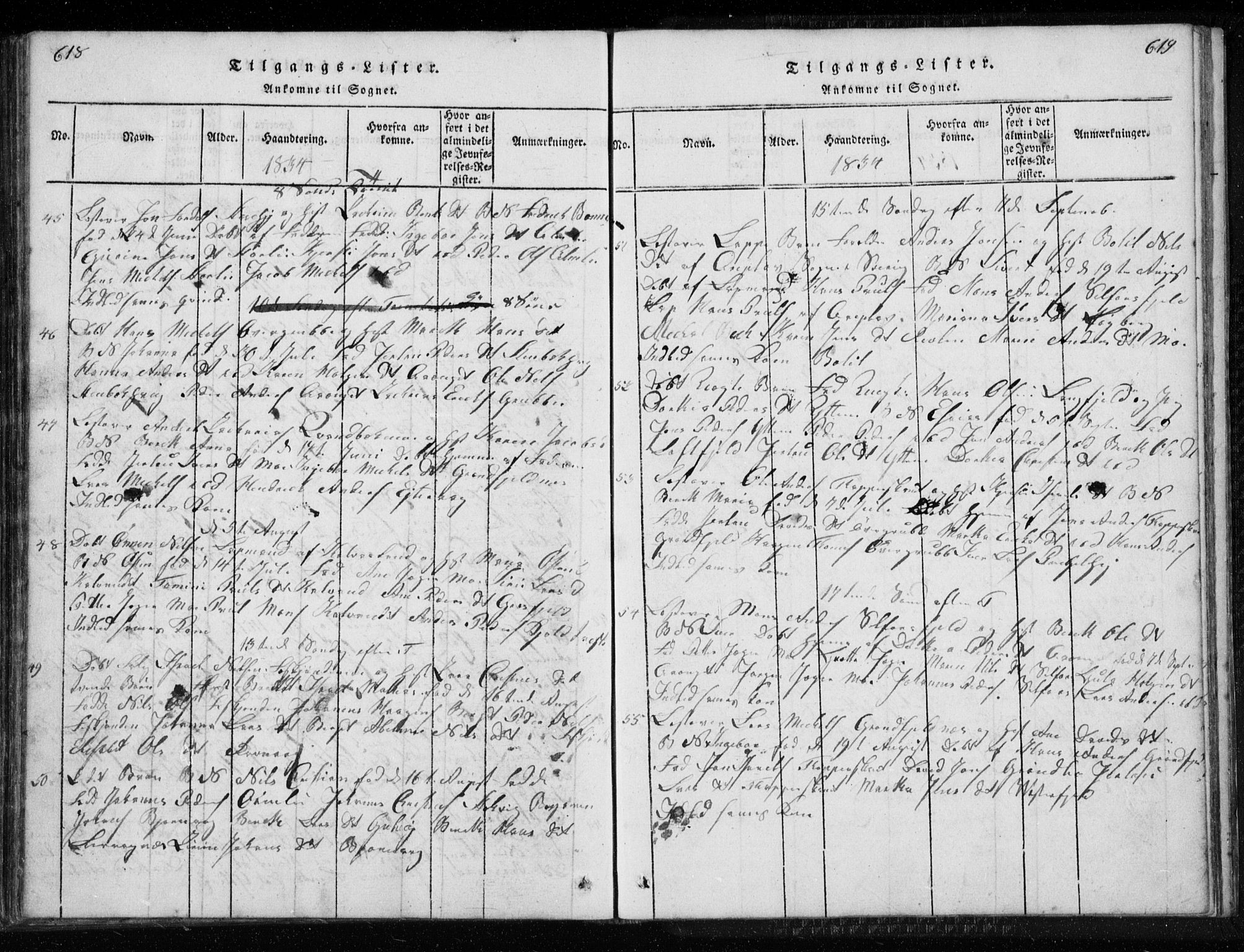 Ministerialprotokoller, klokkerbøker og fødselsregistre - Nordland, AV/SAT-A-1459/827/L0412: Parish register (copy) no. 827C01, 1820-1841, p. 618-619