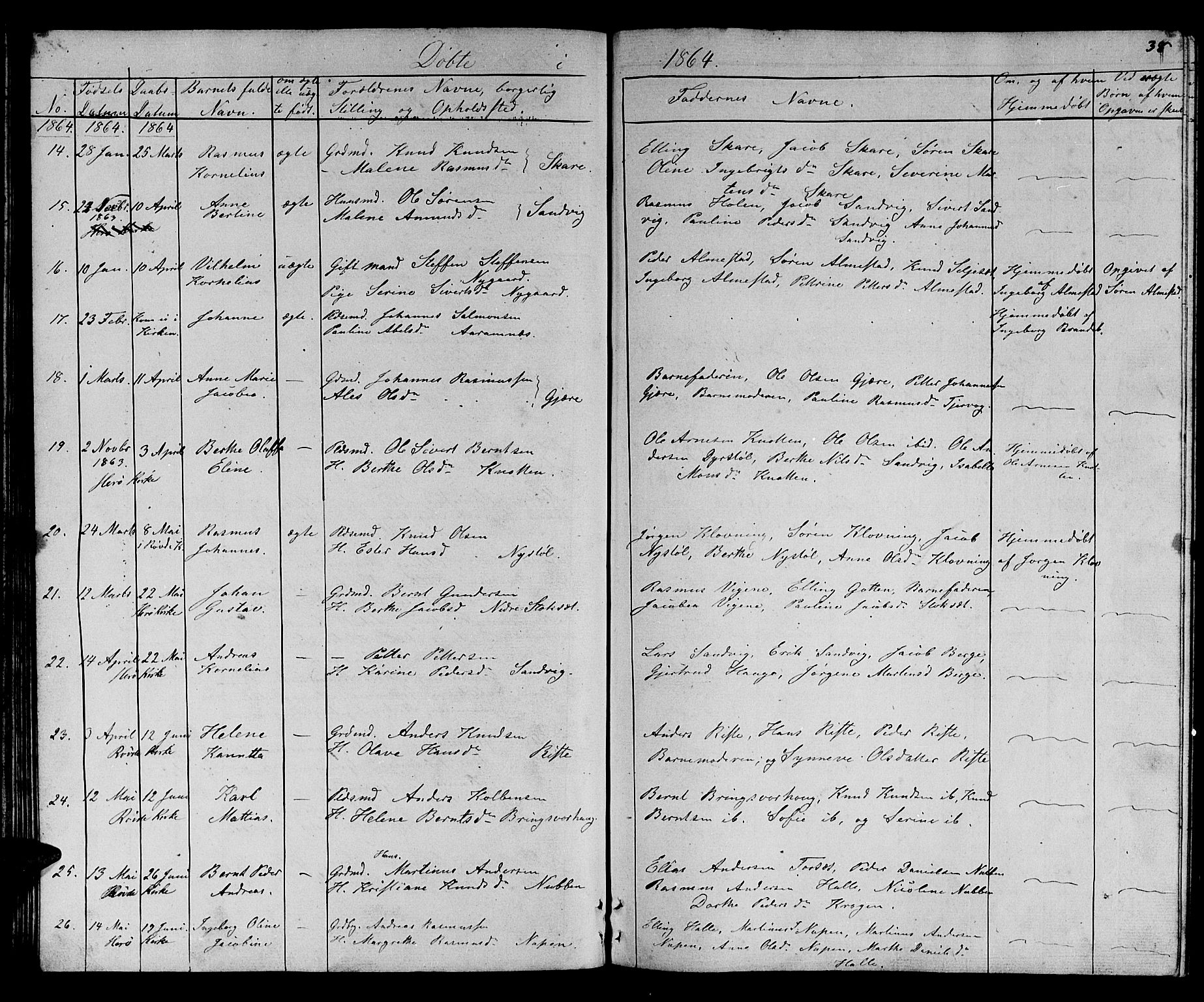 Ministerialprotokoller, klokkerbøker og fødselsregistre - Møre og Romsdal, AV/SAT-A-1454/503/L0047: Parish register (copy) no. 503C02, 1854-1884, p. 38