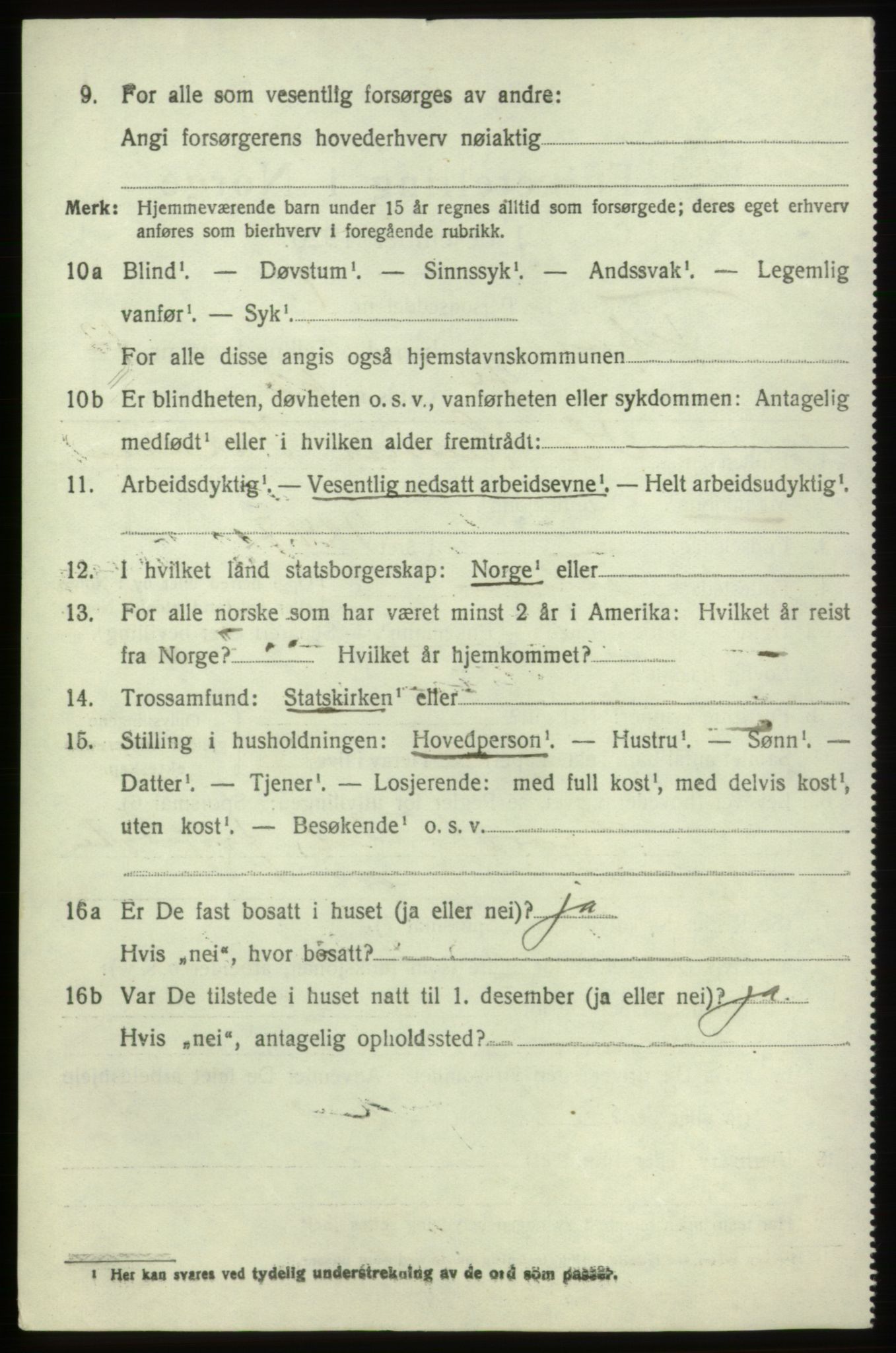 SAB, 1920 census for Fitjar, 1920, p. 5071