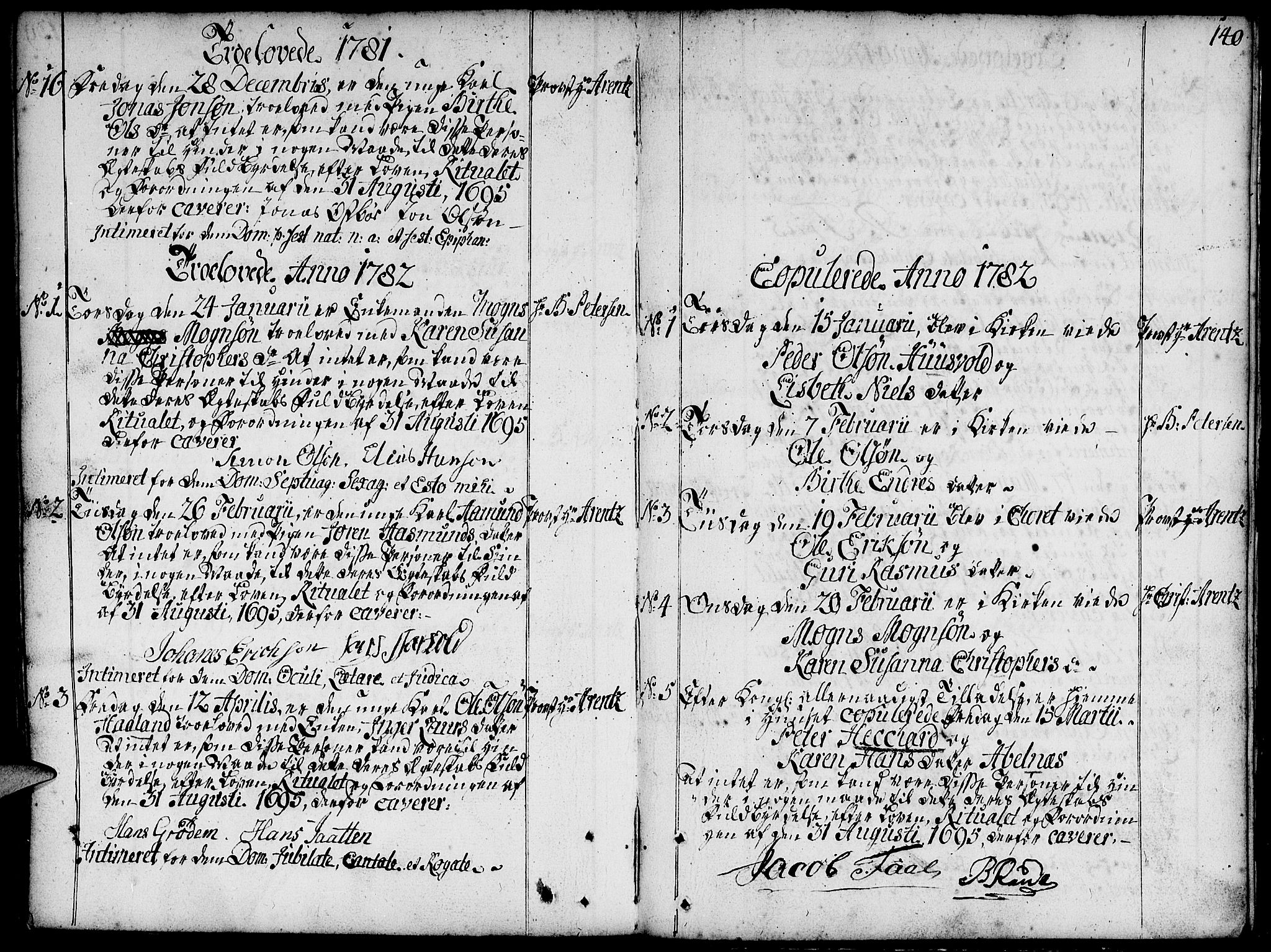 Domkirken sokneprestkontor, SAST/A-101812/001/30/30BA/L0004: Parish register (official) no. A 4, 1744-1782, p. 140