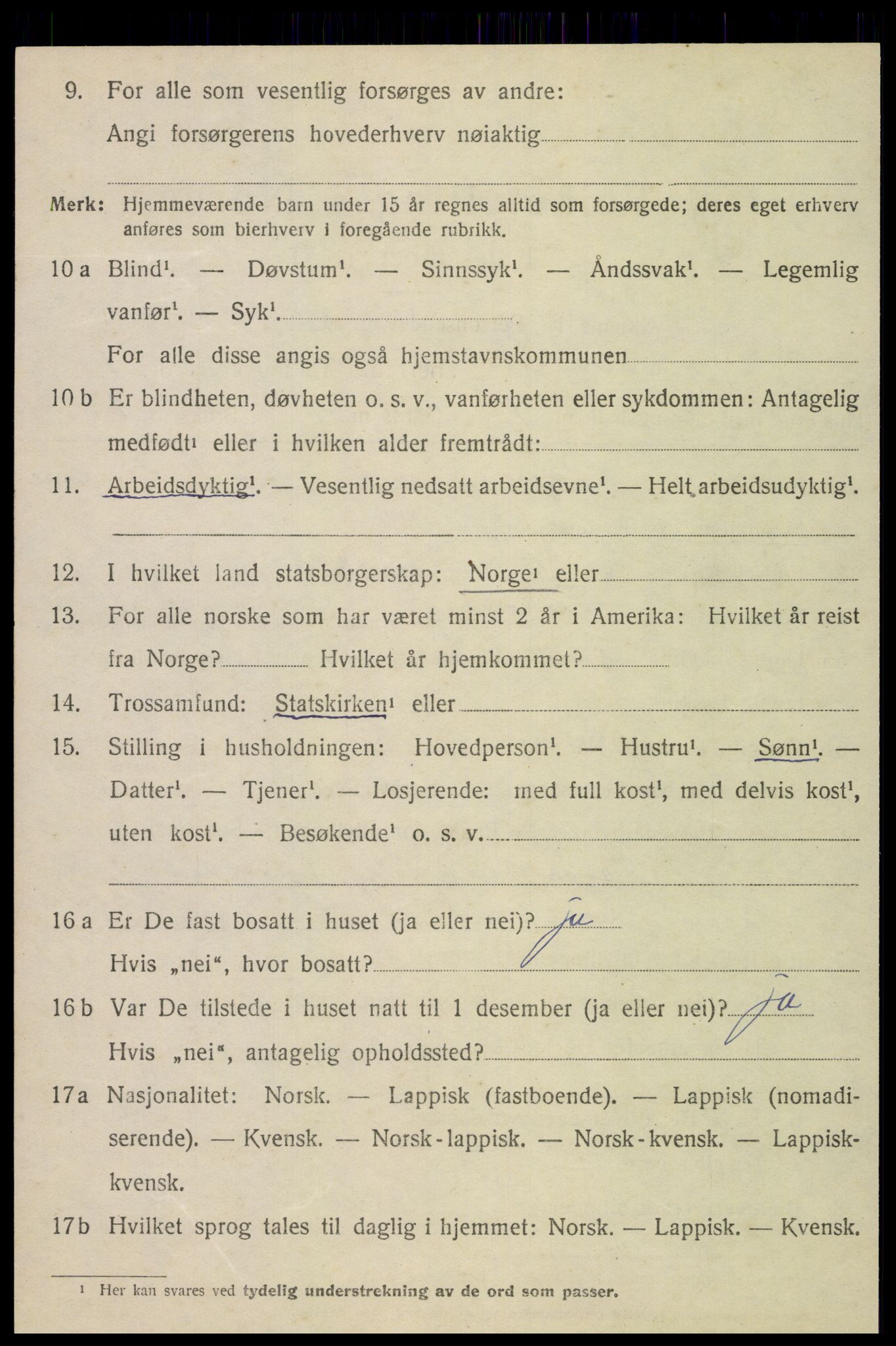 SAT, 1920 census for Flatanger, 1920, p. 687