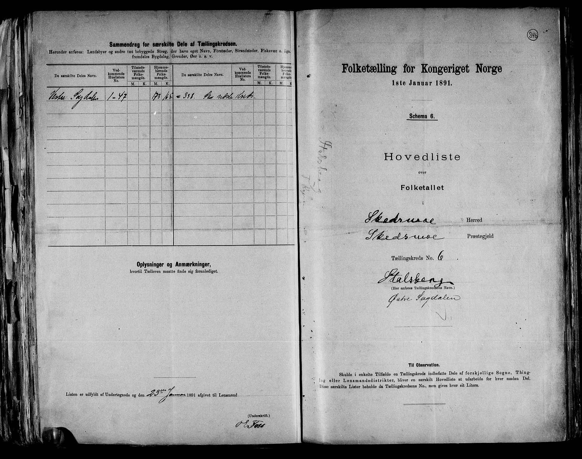 RA, 1891 census for 0231 Skedsmo, 1891, p. 14