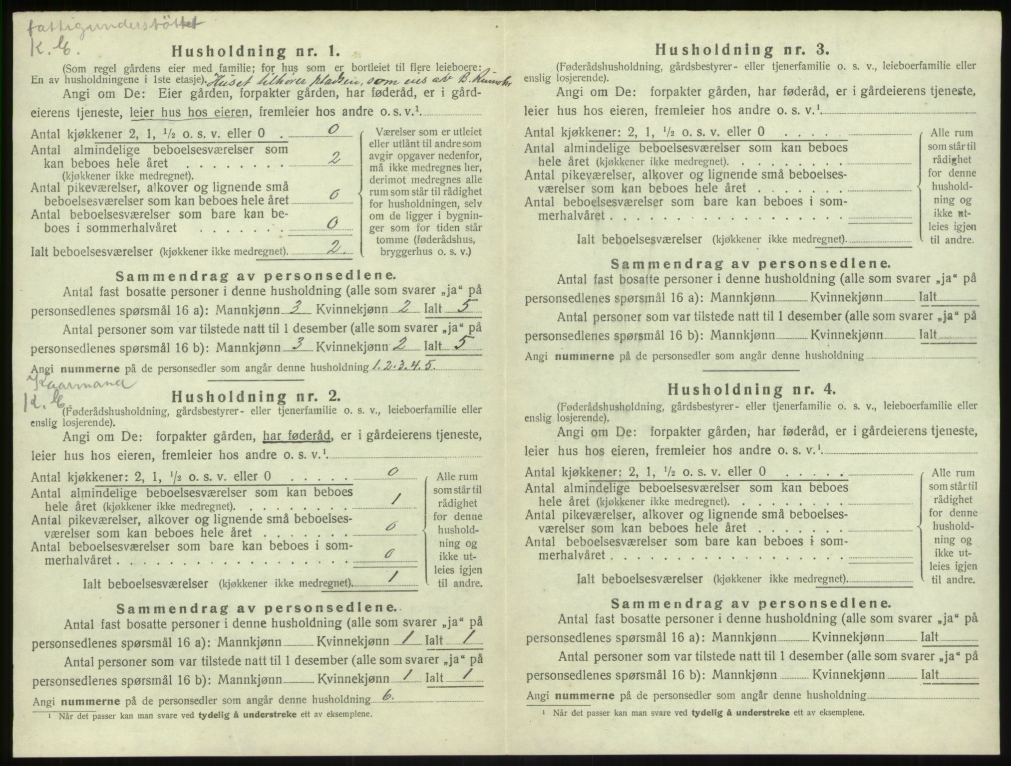 SAB, 1920 census for Leikanger, 1920, p. 537