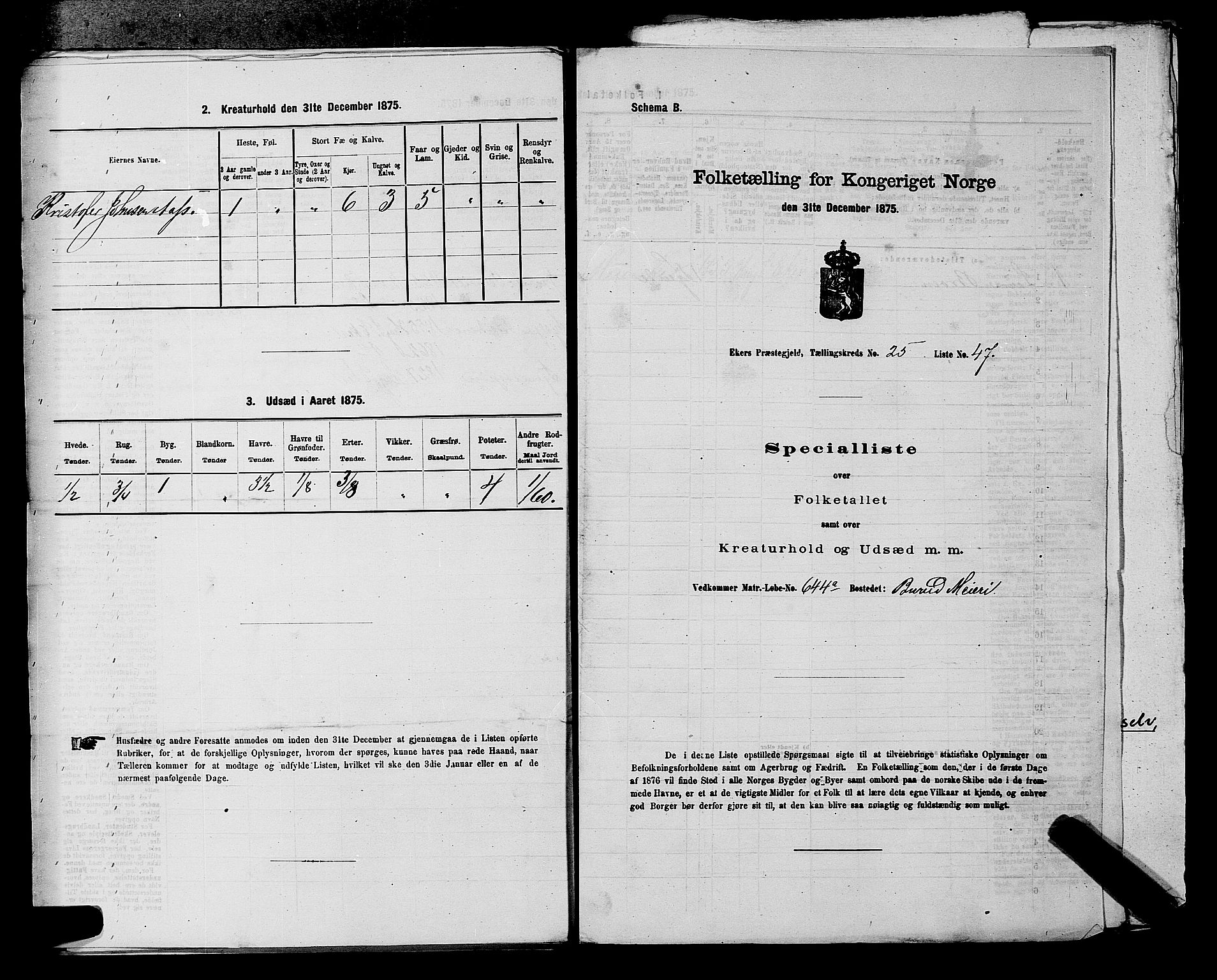 SAKO, 1875 census for 0624P Eiker, 1875, p. 4440