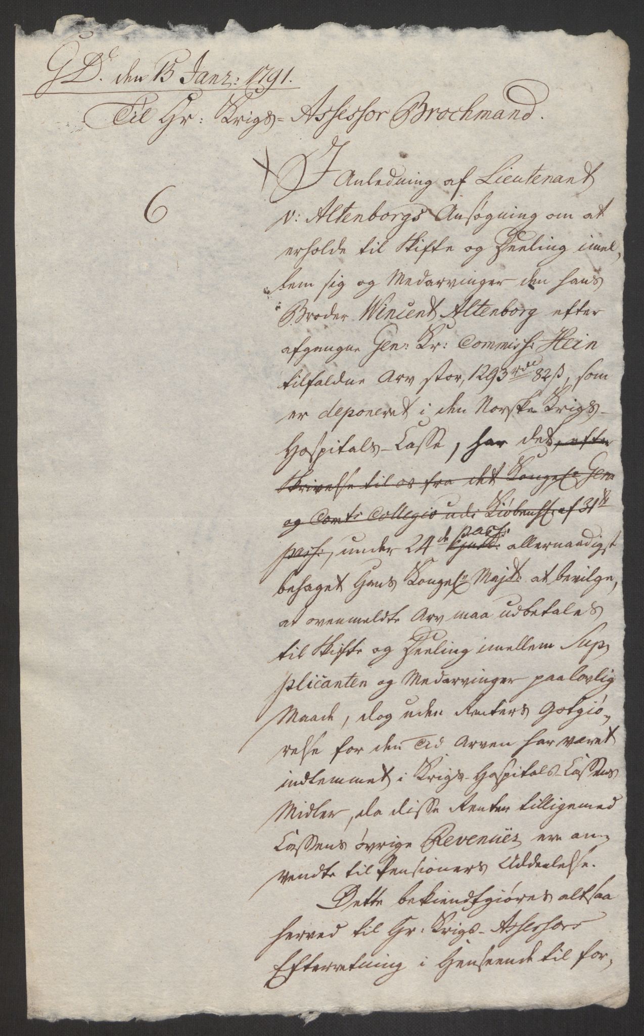 Forsvaret, Den norske kvesthuskasse/krigshospitalkasse, AV/RA-RAFA-1887/F/Fa/L0008: Konsepter, 1790-1793, p. 352