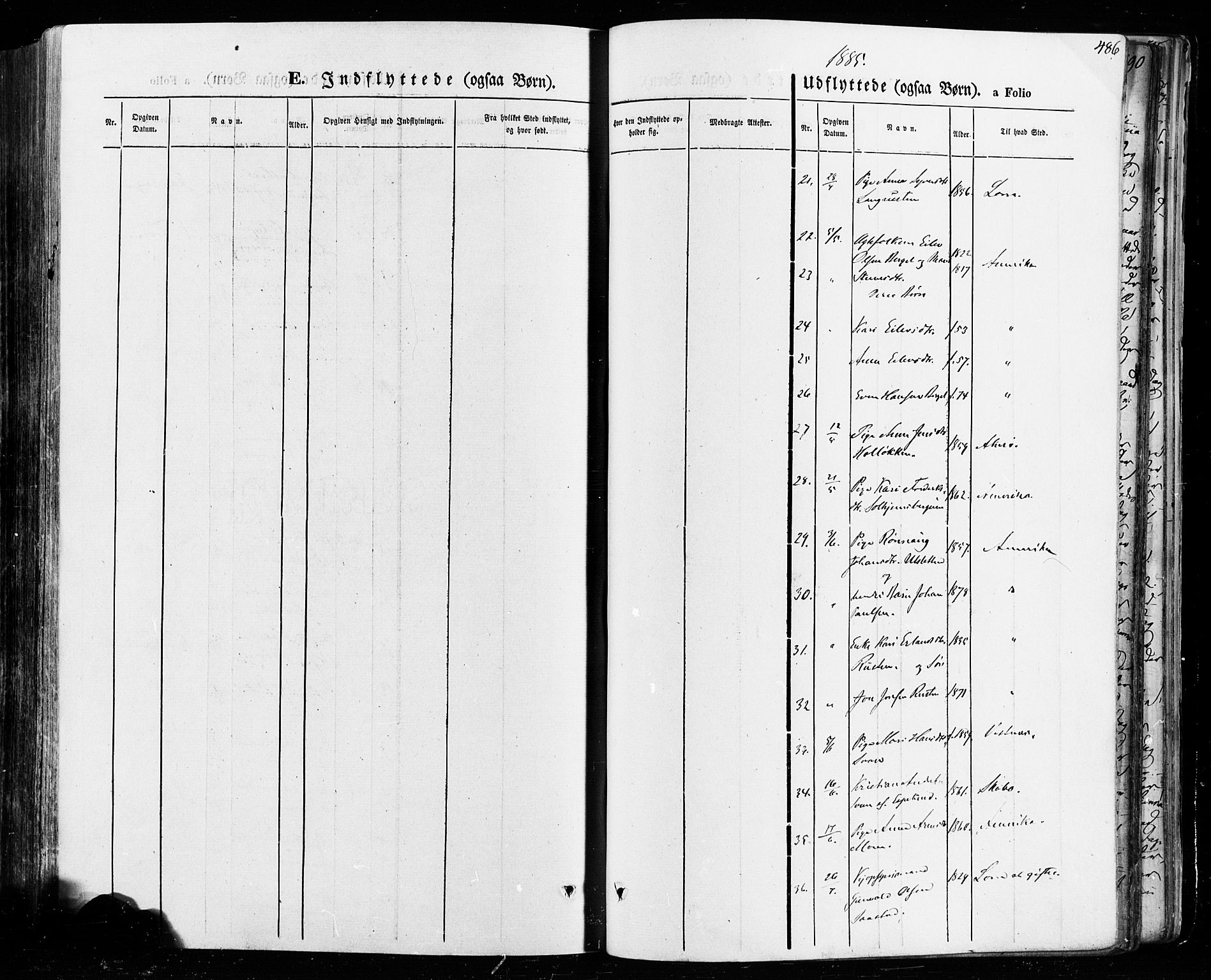 Vågå prestekontor, SAH/PREST-076/H/Ha/Haa/L0007: Parish register (official) no. 7 /1, 1872-1886, p. 486