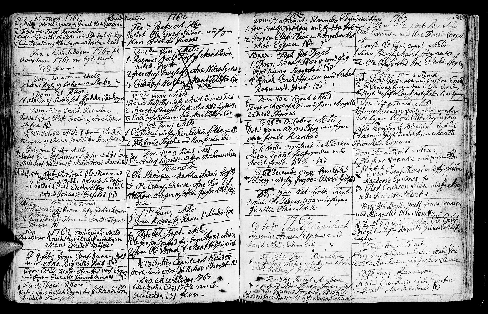 Ministerialprotokoller, klokkerbøker og fødselsregistre - Sør-Trøndelag, SAT/A-1456/672/L0851: Parish register (official) no. 672A04, 1751-1775, p. 502-503
