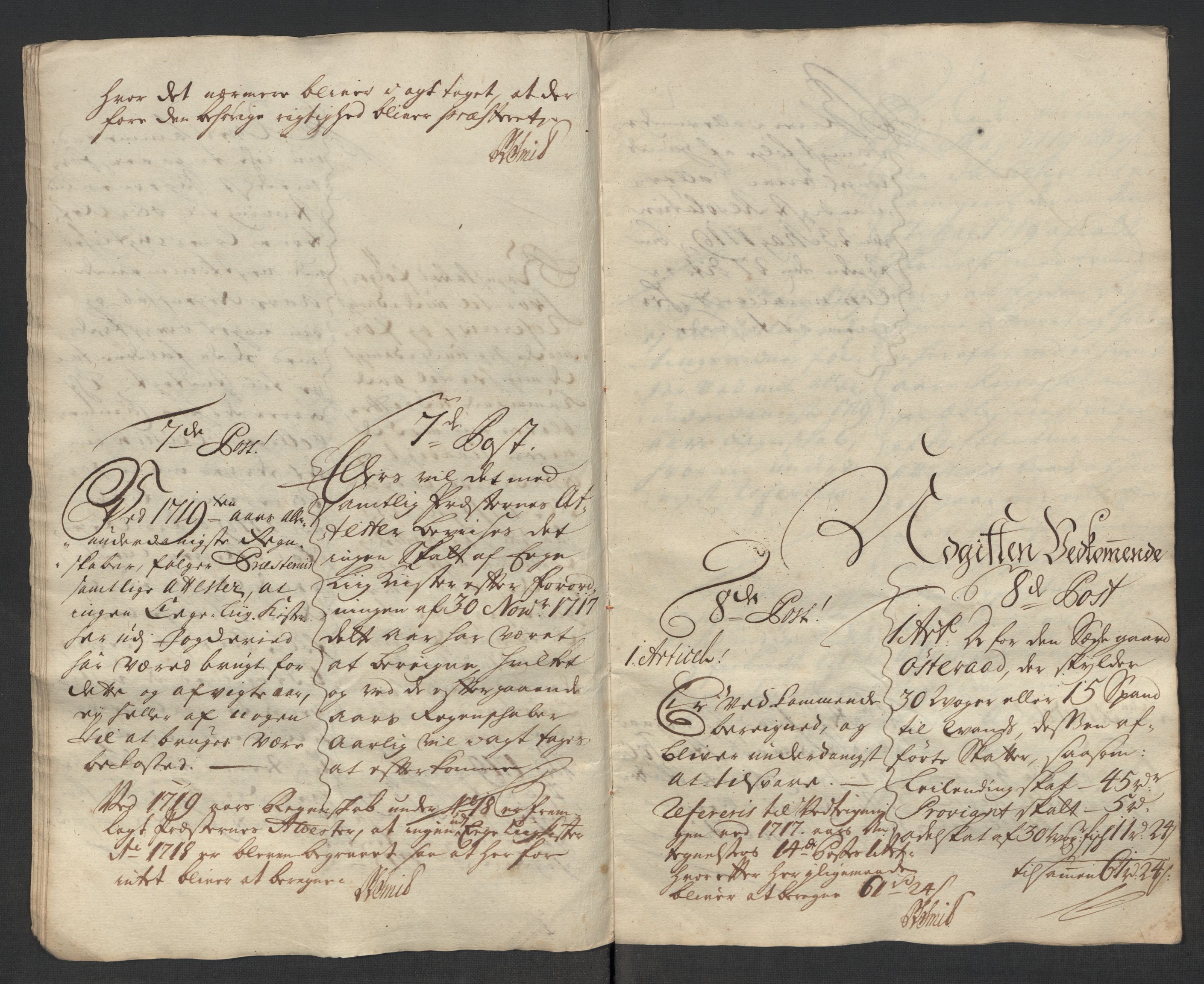 Rentekammeret inntil 1814, Reviderte regnskaper, Fogderegnskap, AV/RA-EA-4092/R57/L3866: Fogderegnskap Fosen, 1718, p. 246