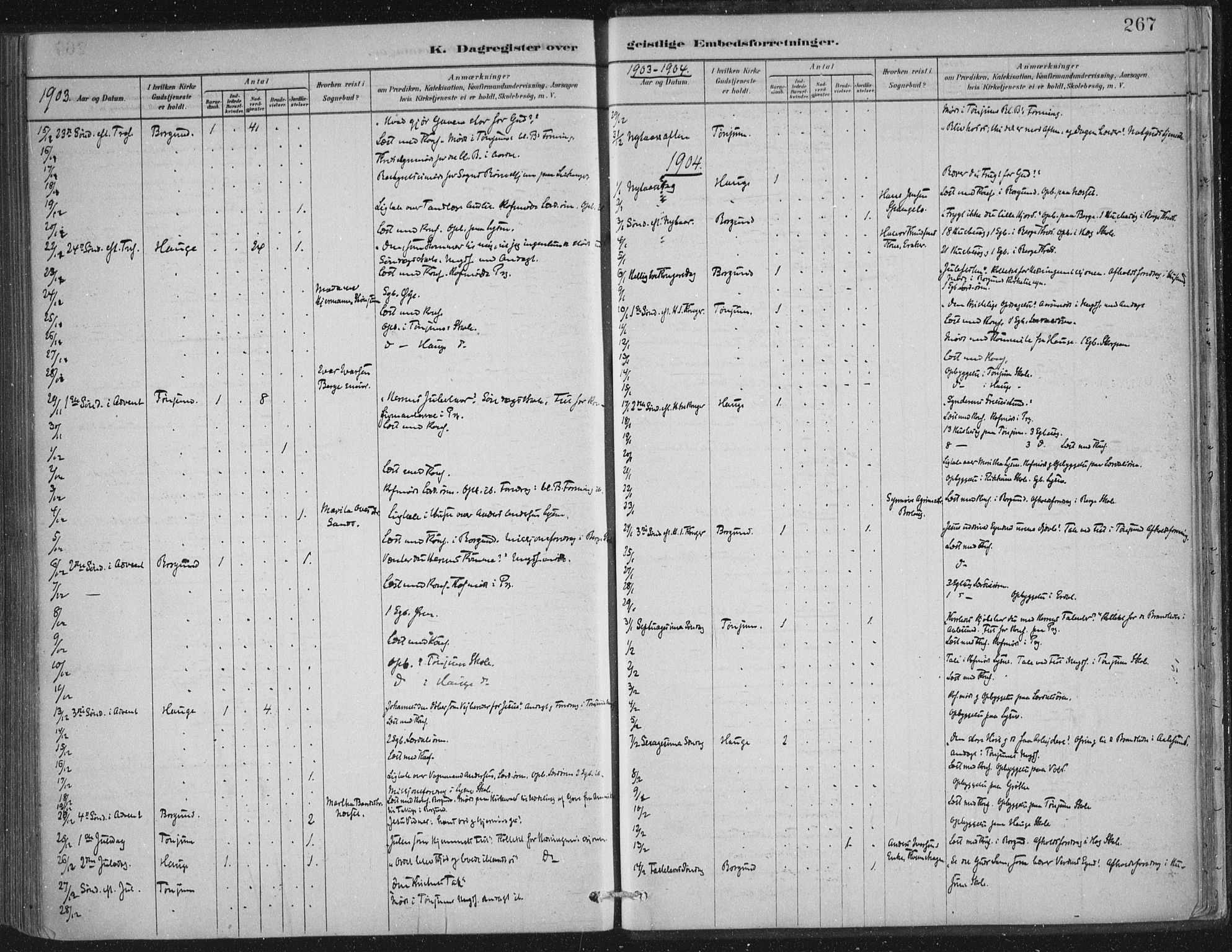 Lærdal sokneprestembete, AV/SAB-A-81201: Parish register (official) no. D  1, 1878-1908, p. 267