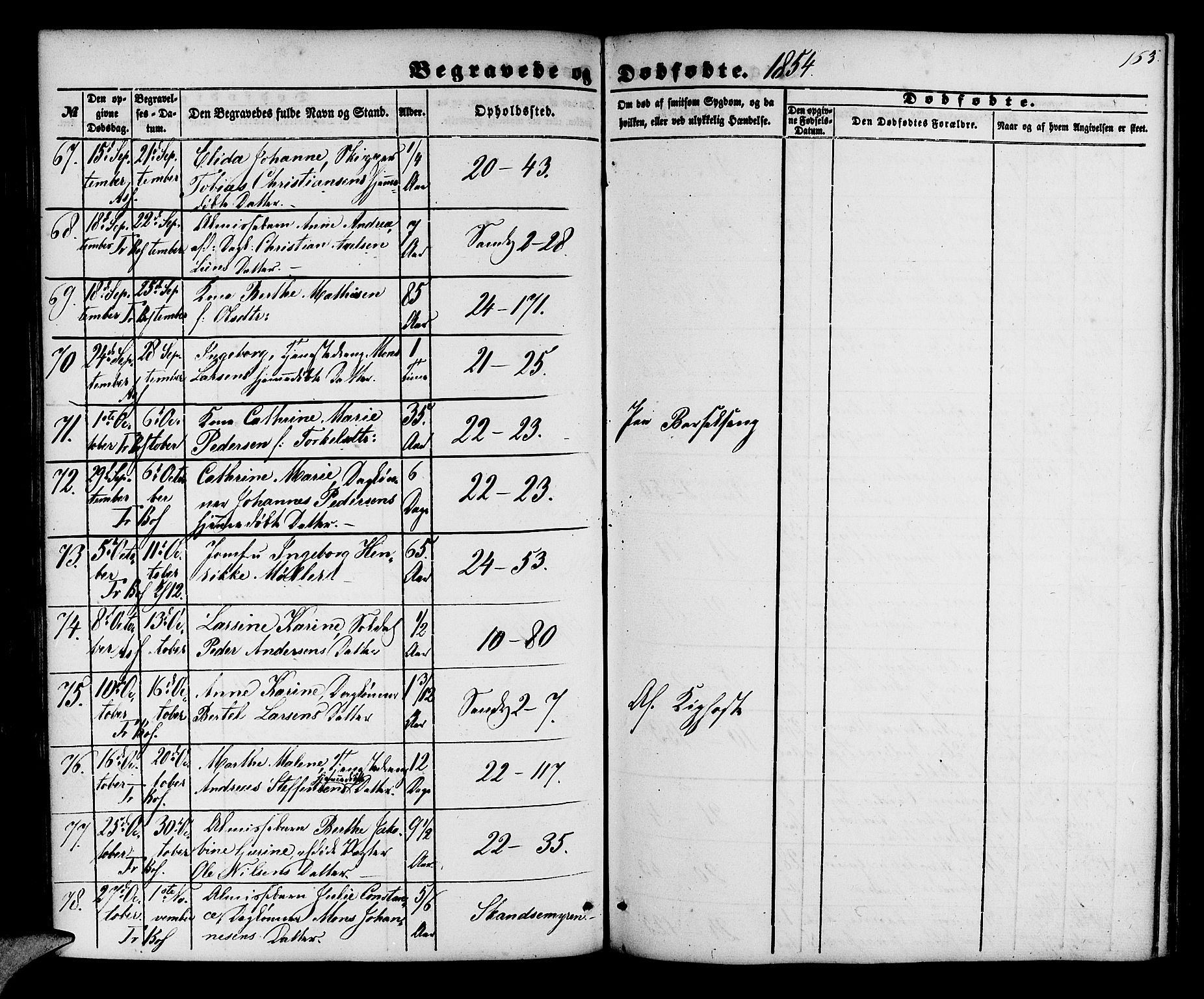 Korskirken sokneprestembete, AV/SAB-A-76101/H/Hab: Parish register (copy) no. E 2, 1851-1871, p. 163