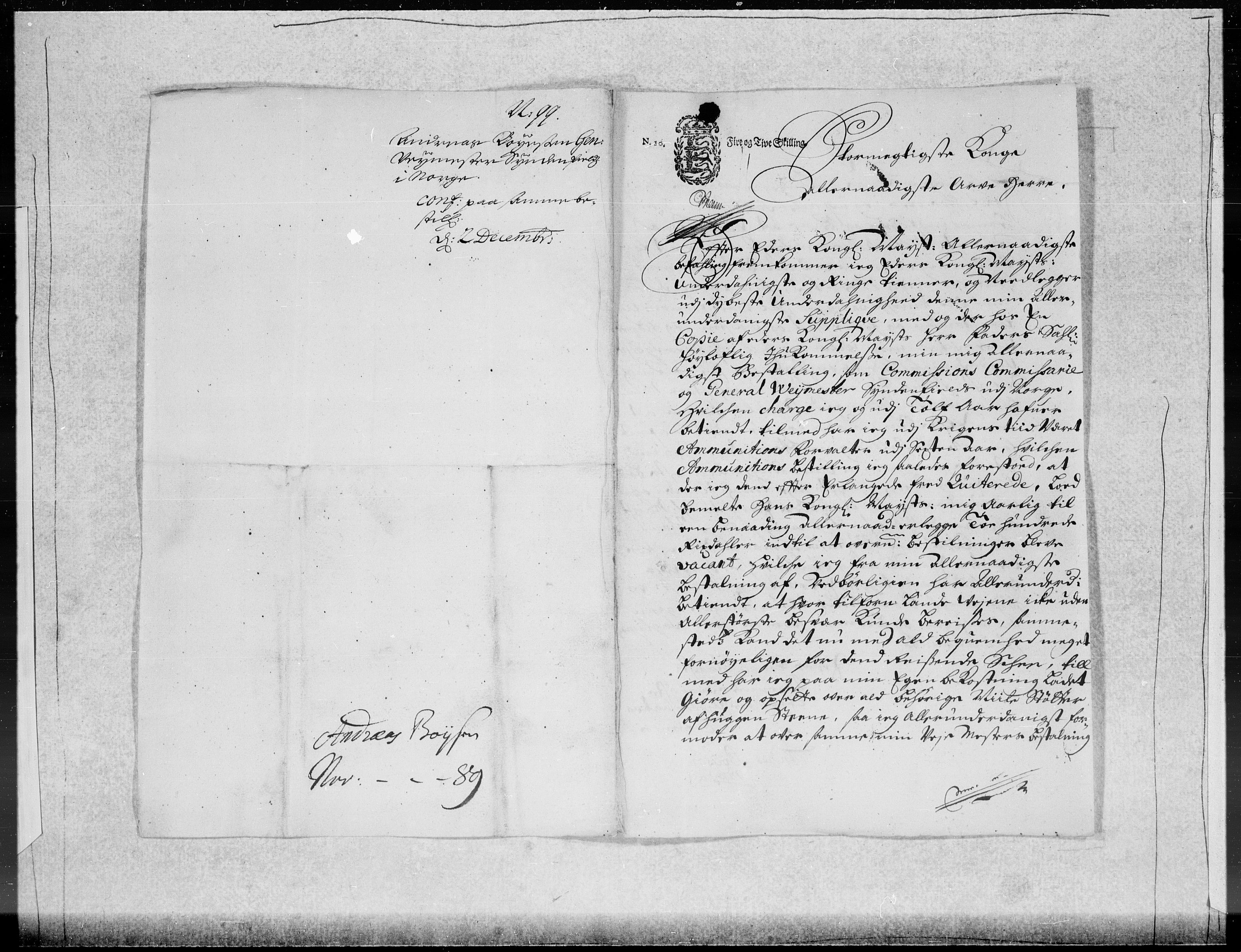 Danske Kanselli 1572-1799, AV/RA-EA-3023/F/Fc/Fcc/Fcca/L0049: Norske innlegg 1572-1799, 1699-1700, p. 183