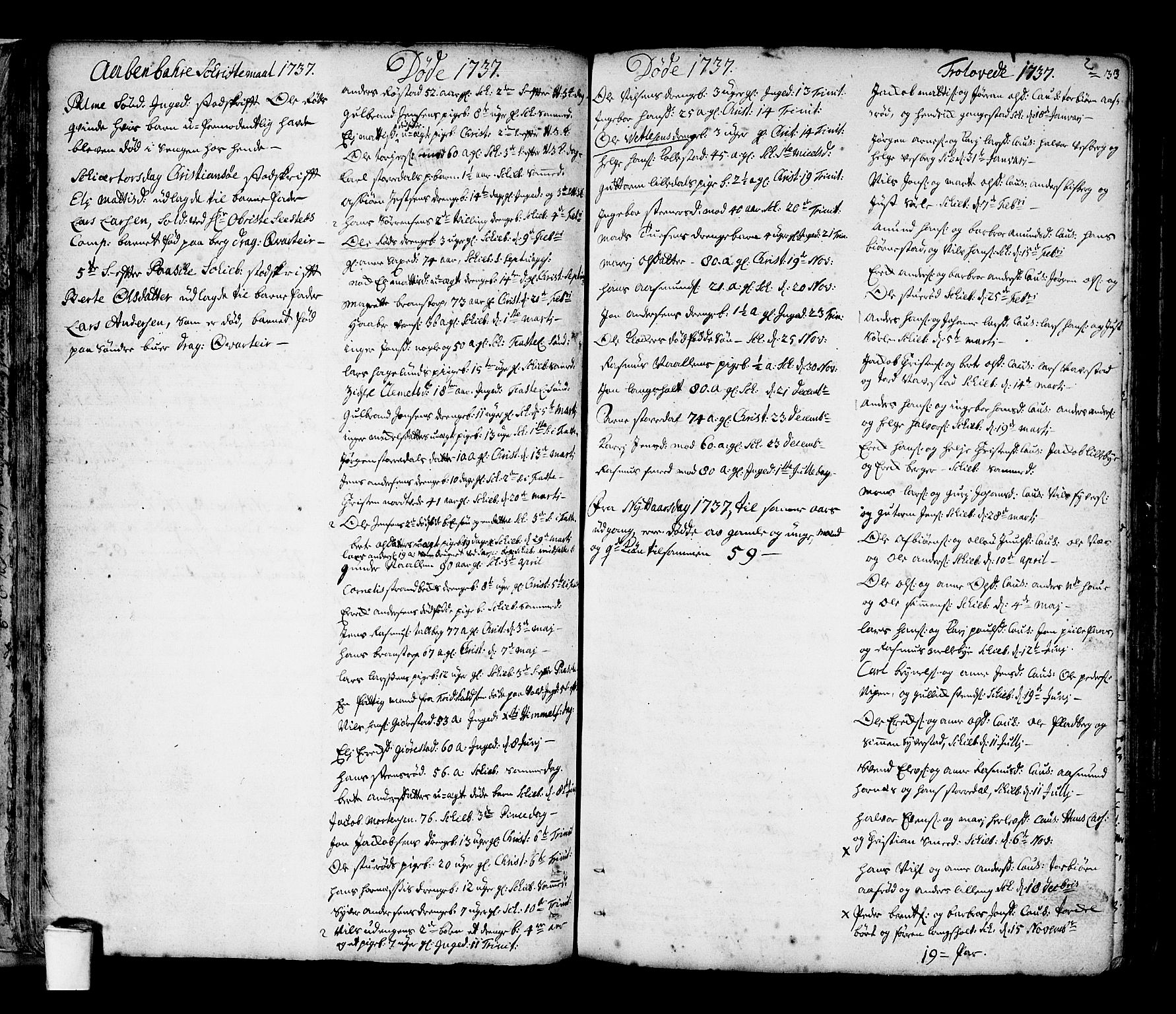 Skjeberg prestekontor Kirkebøker, AV/SAO-A-10923/F/Fa/L0002: Parish register (official) no. I 2, 1726-1791, p. 33