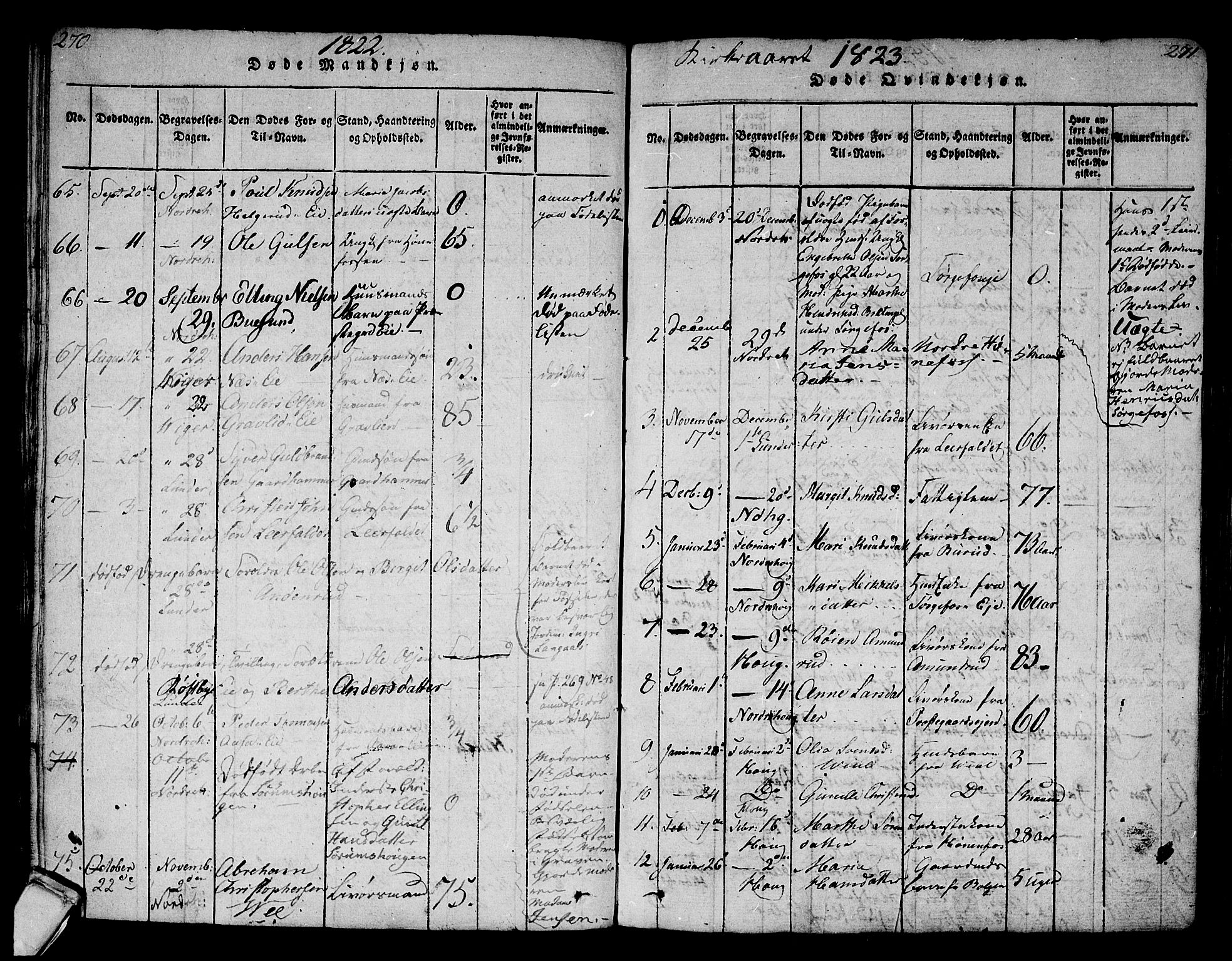 Norderhov kirkebøker, SAKO/A-237/F/Fa/L0008: Parish register (official) no. 8, 1814-1833, p. 270-271