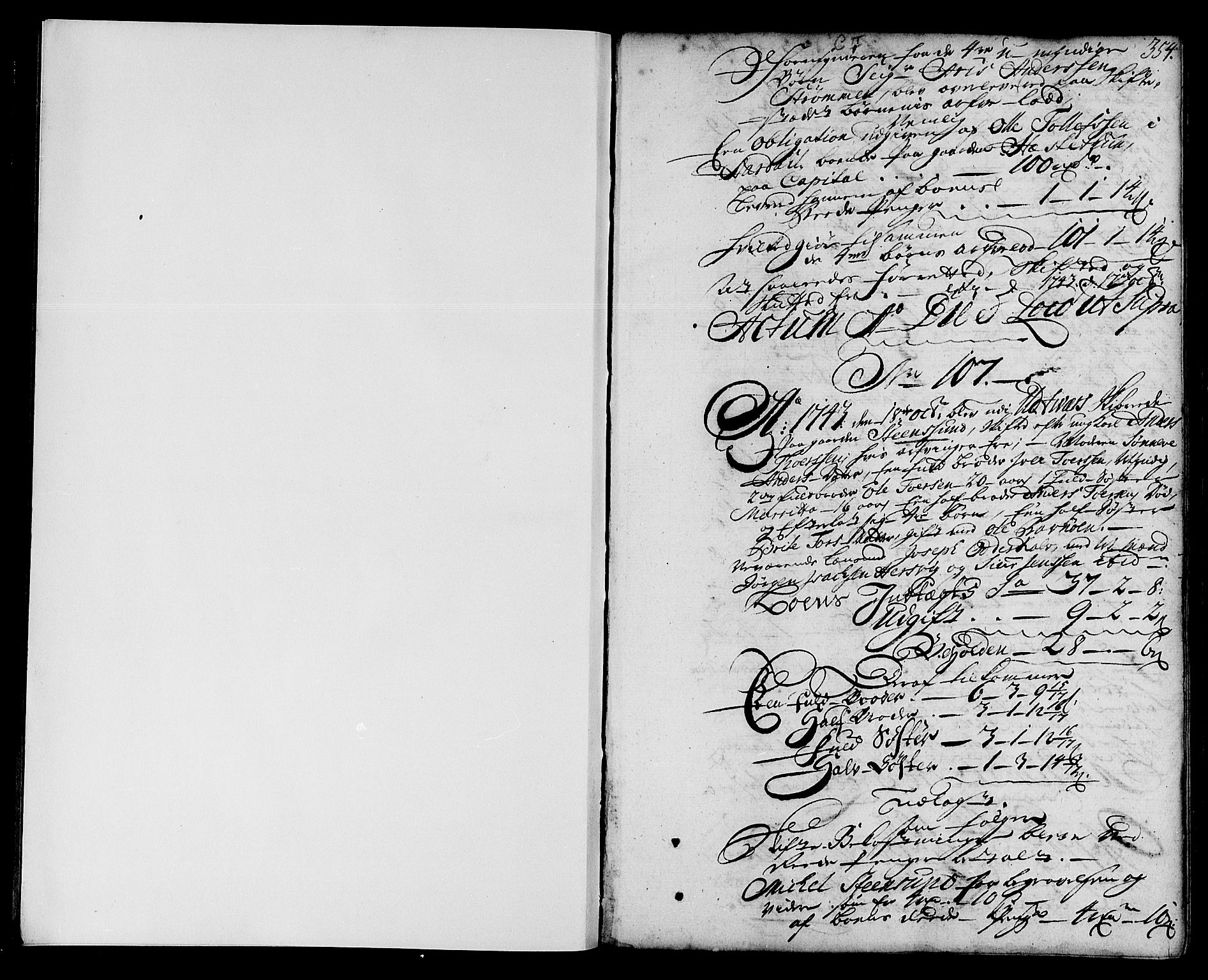 Ytre Sogn tingrett, AV/SAB-A-2601/1/H/Ha/L0006b: Skifteprotokoll, 1743-1750, p. 353b-354a