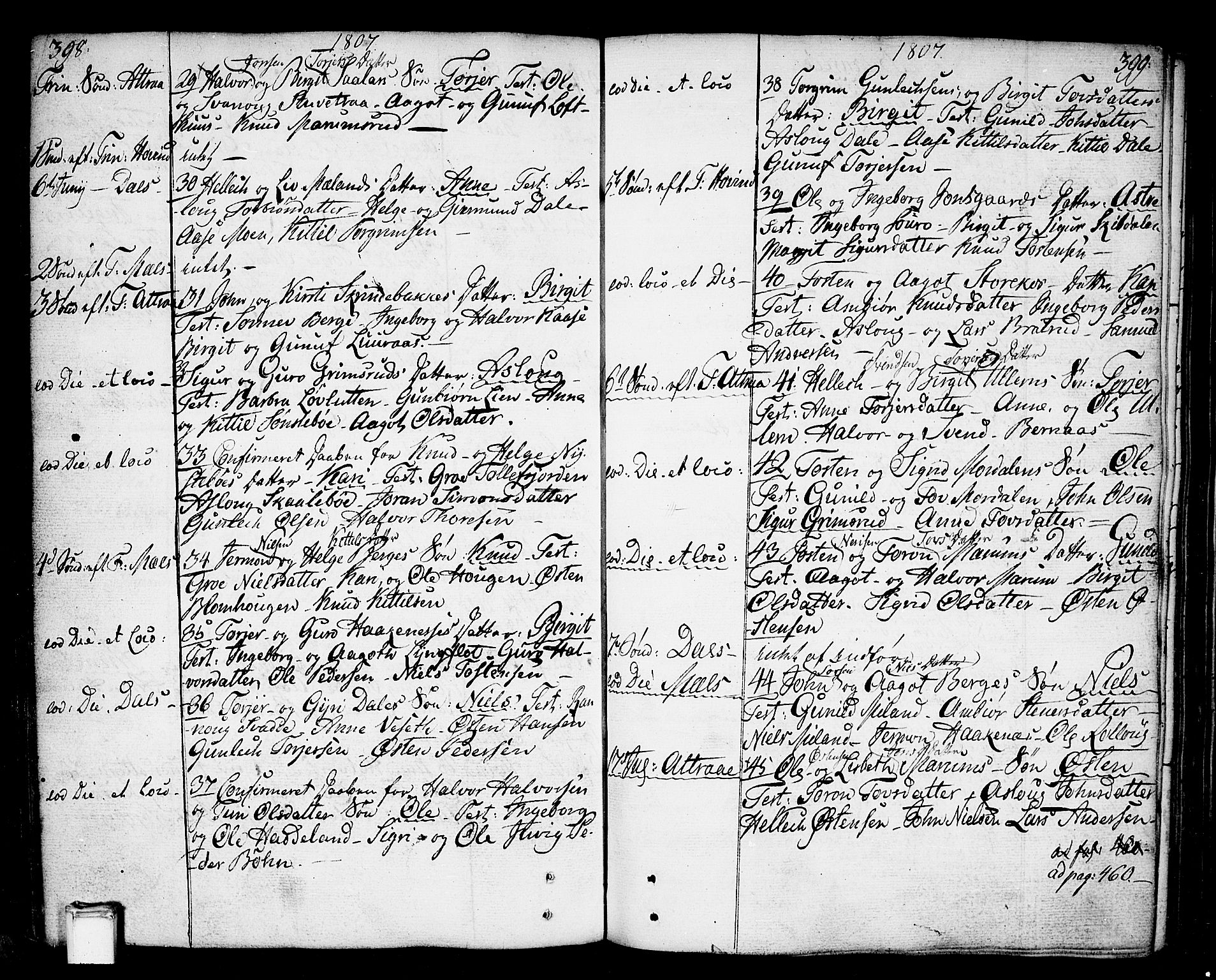 Tinn kirkebøker, SAKO/A-308/F/Fa/L0002: Parish register (official) no. I 2, 1757-1810, p. 398-399