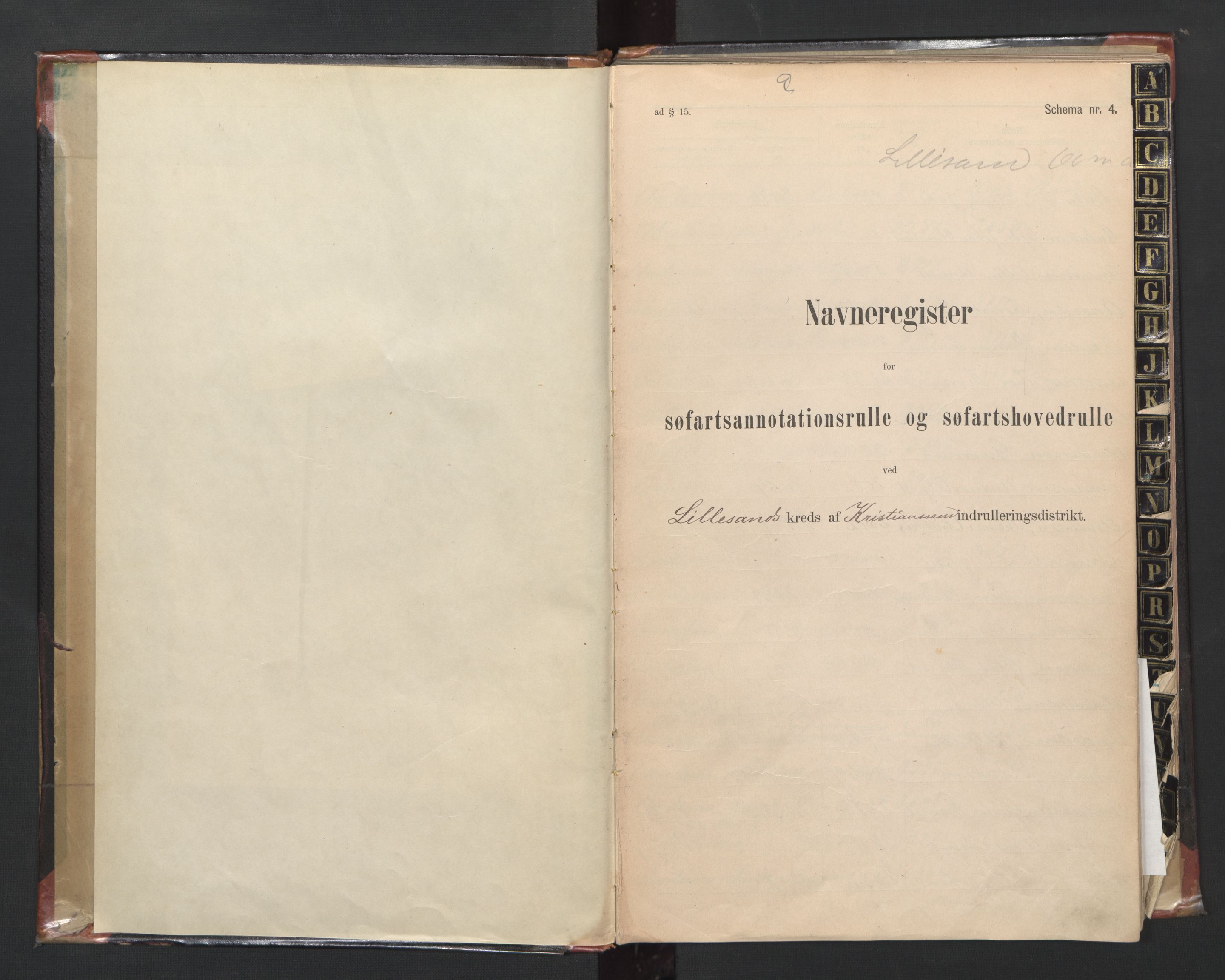 Lillesand mønstringskrets, AV/SAK-2031-0014/F/Fb/L0019: Register til annotasjonsrulle nr 2273-3502, hovedrulle nr 3043-3675 og hovedrulle B, G-10, 1890-1948, p. 3