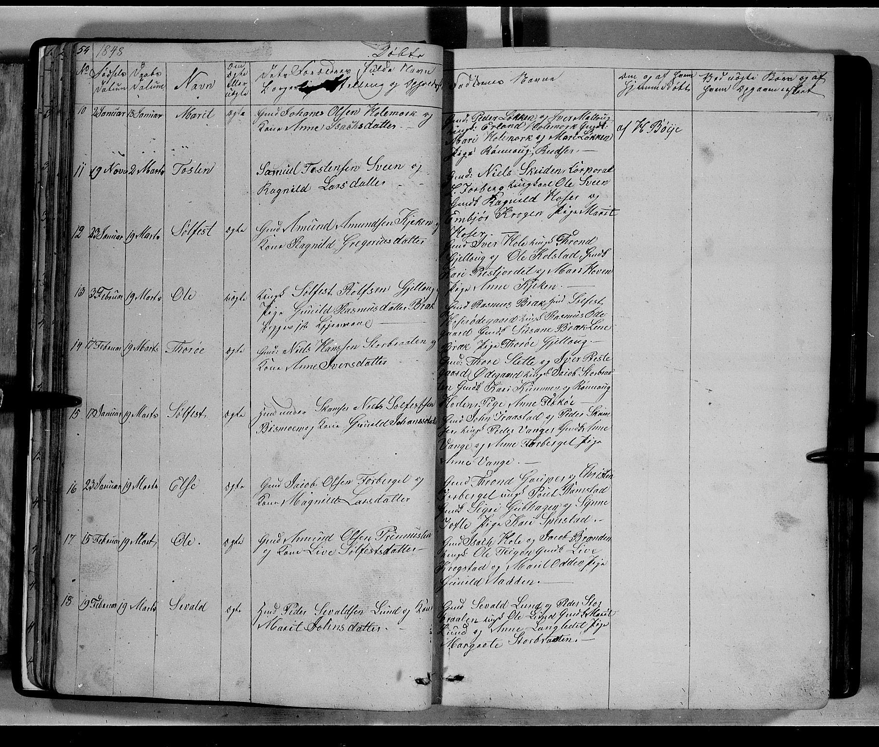Lom prestekontor, AV/SAH-PREST-070/L/L0004: Parish register (copy) no. 4, 1845-1864, p. 54-55