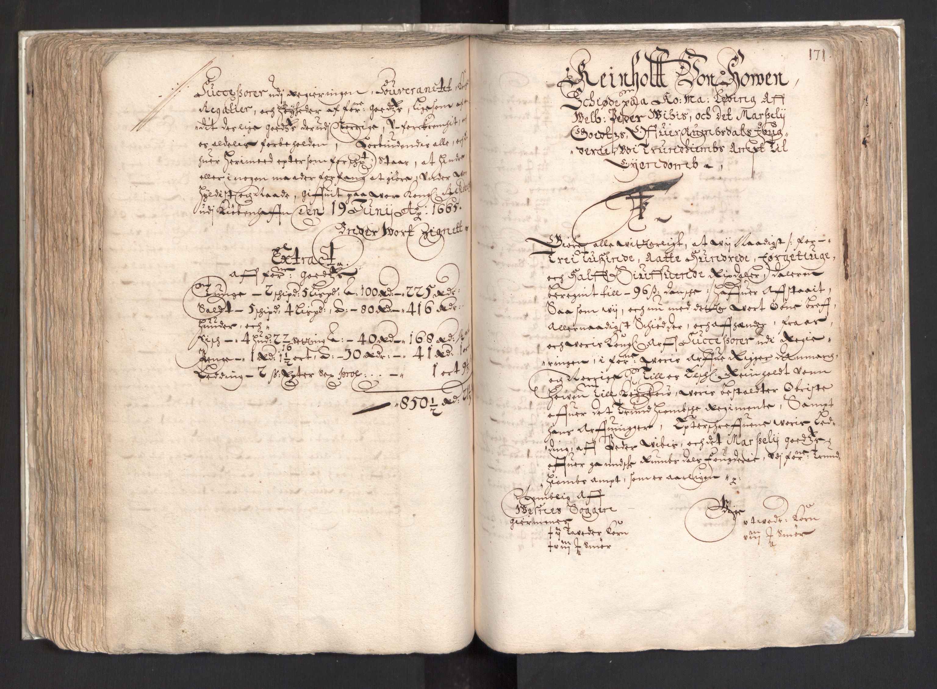 Rentekammeret, Kammerkanselliet, AV/RA-EA-3111/G/Gg/Ggj/Ggja/L0003: Skjøtebok Oa (13), 1661-1669, p. 175