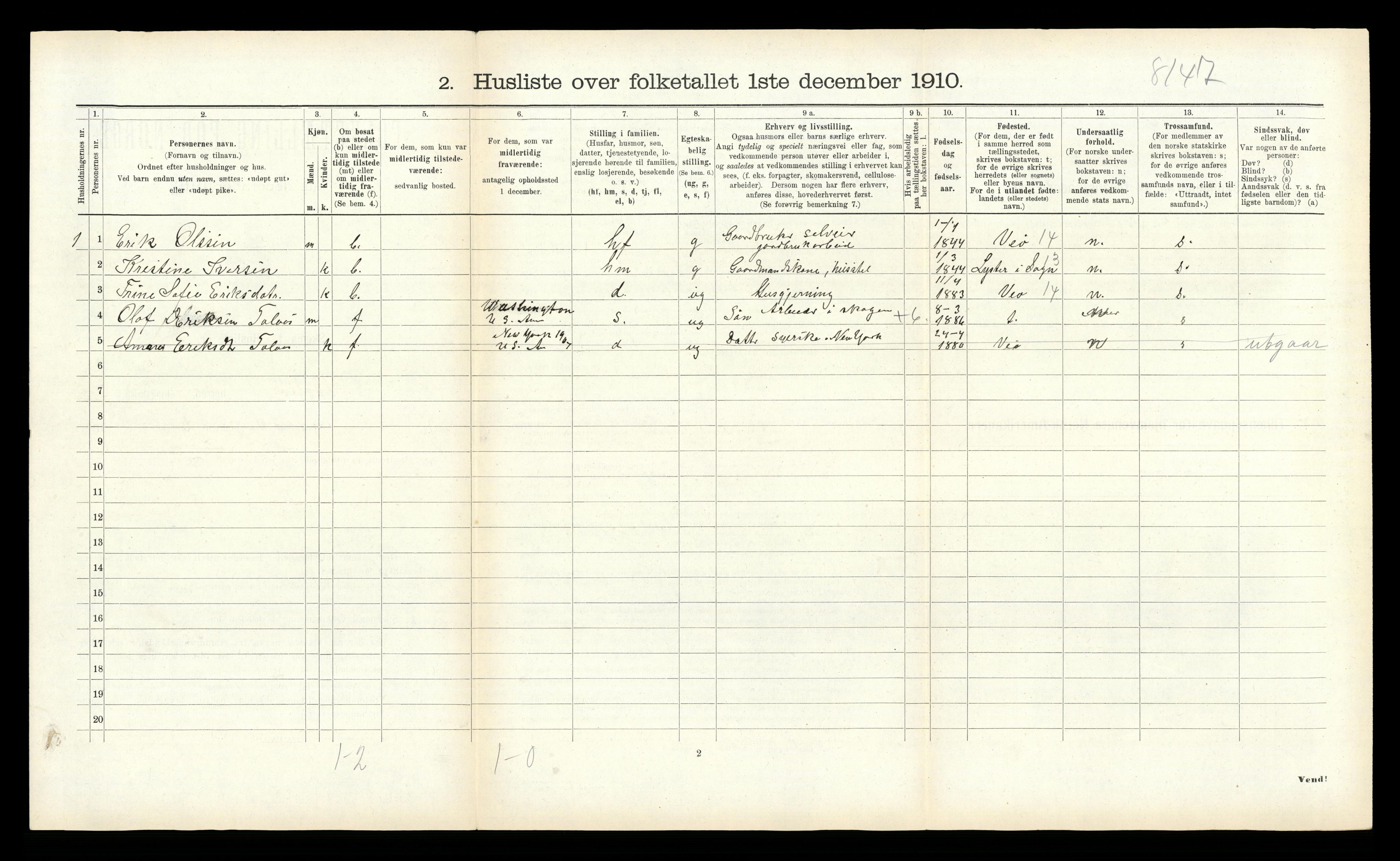 RA, 1910 census for Bolsøy, 1910, p. 1200