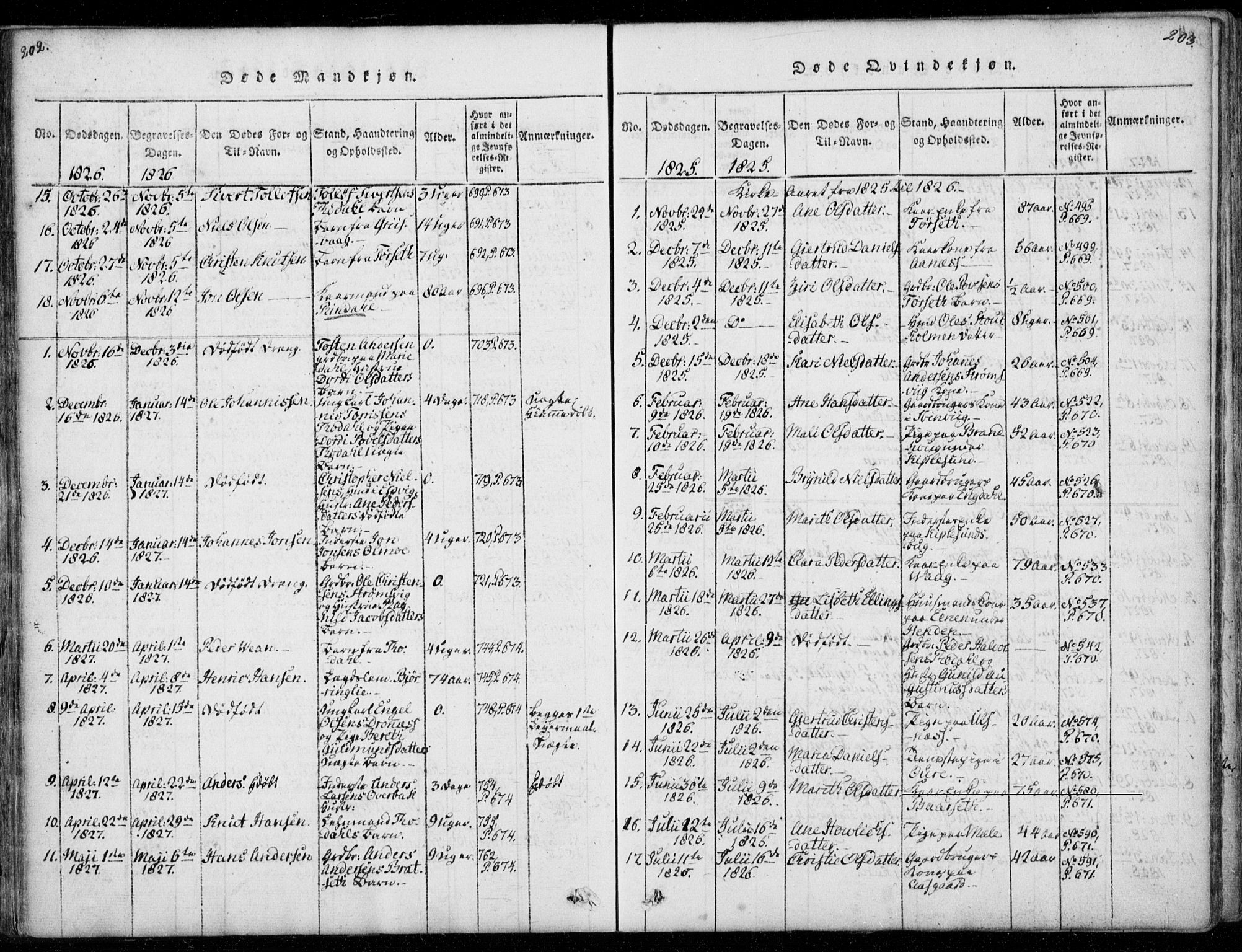 Ministerialprotokoller, klokkerbøker og fødselsregistre - Møre og Romsdal, AV/SAT-A-1454/578/L0903: Parish register (official) no. 578A02, 1819-1838, p. 202-203