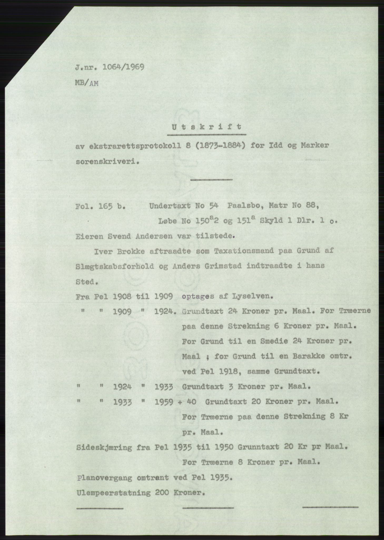 Statsarkivet i Oslo, SAO/A-10621/Z/Zd/L0028: Avskrifter, j.nr 20-2143/1969, 1969, p. 187