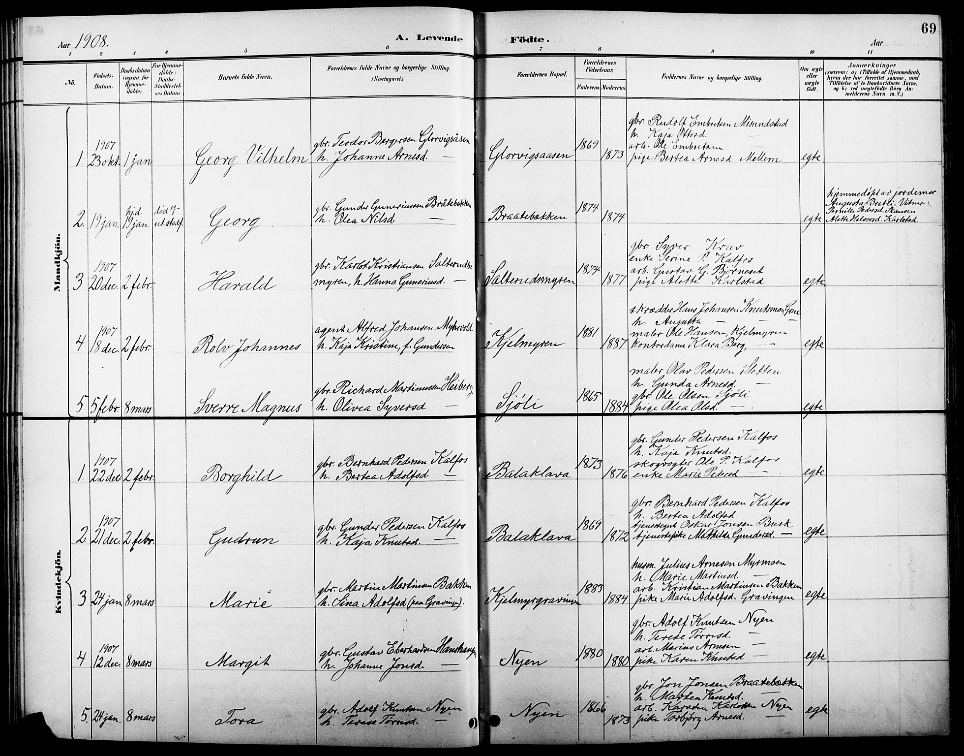 Åsnes prestekontor, AV/SAH-PREST-042/H/Ha/Hab/L0005: Parish register (copy) no. 5, 1895-1920, p. 69