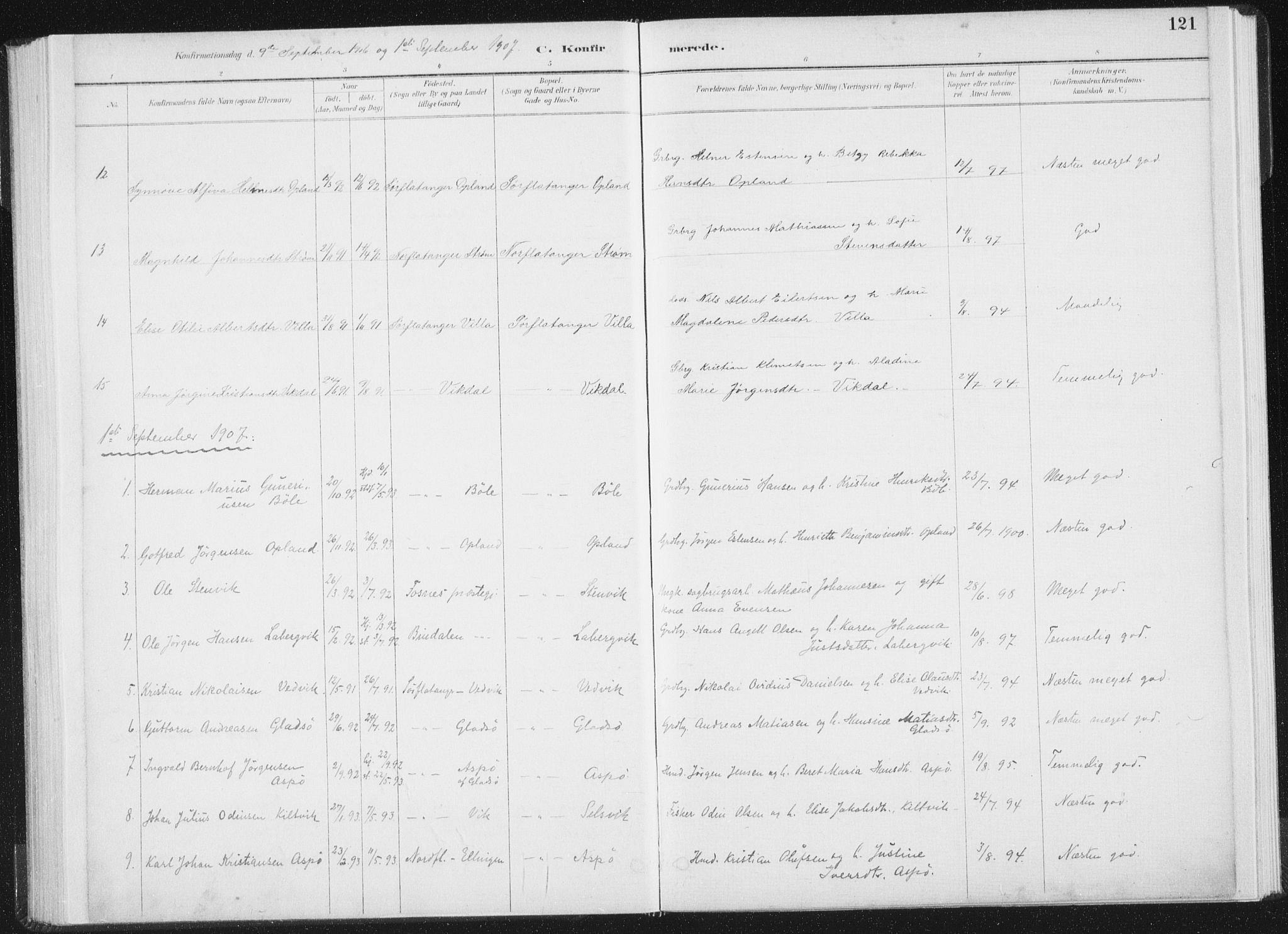 Ministerialprotokoller, klokkerbøker og fødselsregistre - Nord-Trøndelag, SAT/A-1458/771/L0597: Parish register (official) no. 771A04, 1885-1910, p. 121