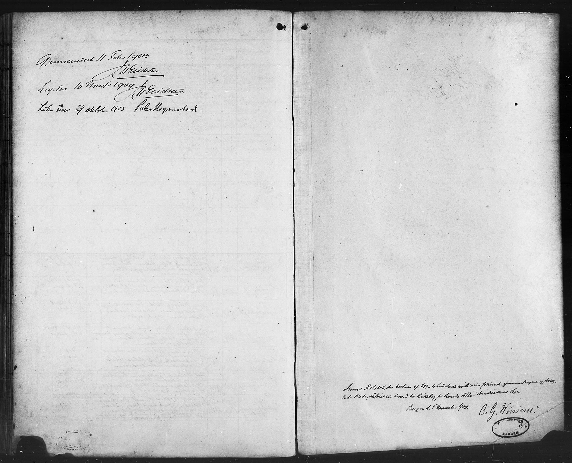 Domkirken sokneprestembete, SAB/A-74801/H/Hab/L0017: Parish register (copy) no. B 10, 1900-1915