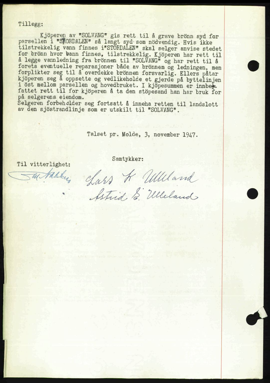 Romsdal sorenskriveri, SAT/A-4149/1/2/2C: Mortgage book no. A24, 1947-1947, Diary no: : 2795/1947
