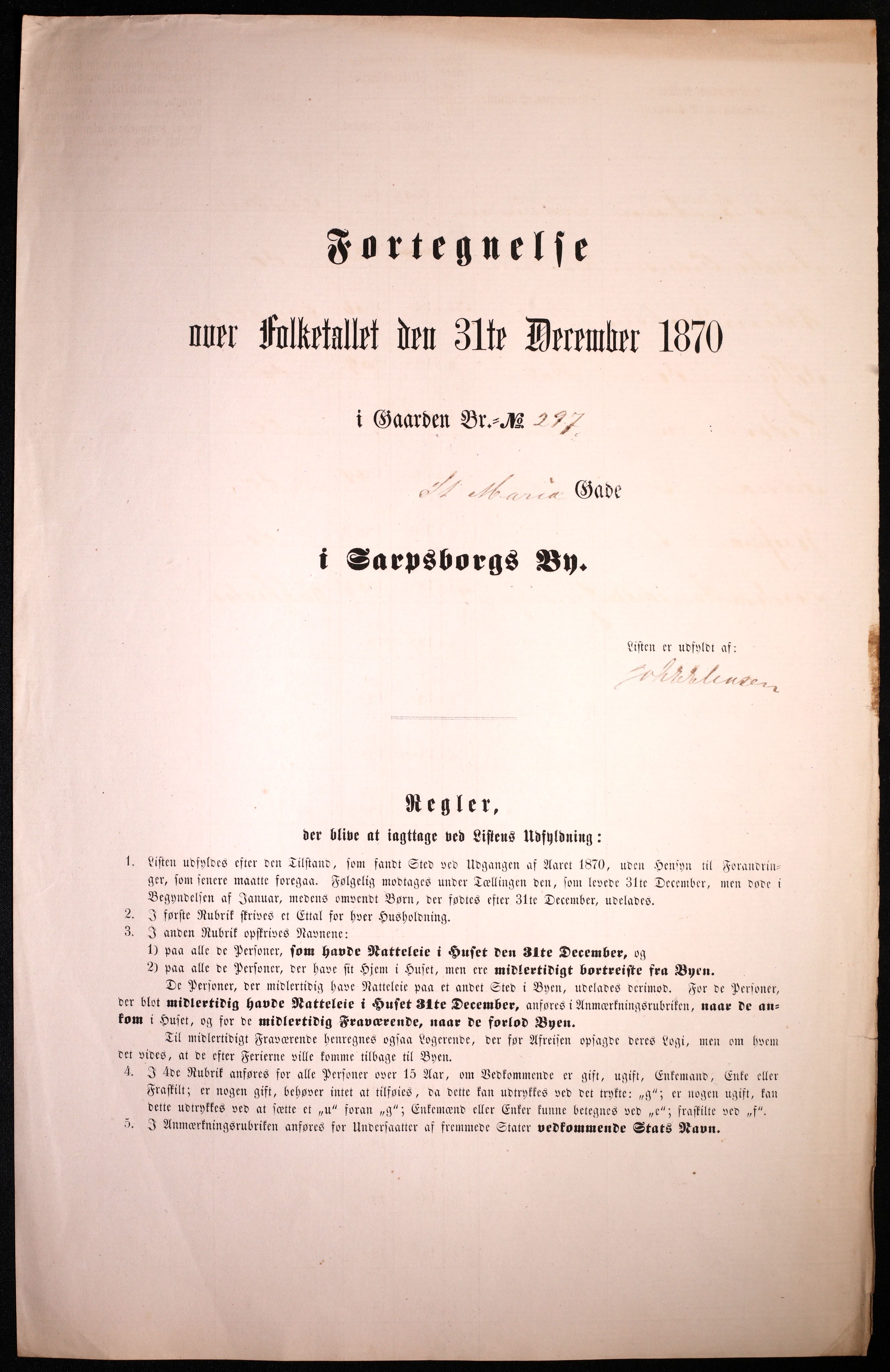 RA, 1870 census for 0102 Sarpsborg, 1870, p. 241