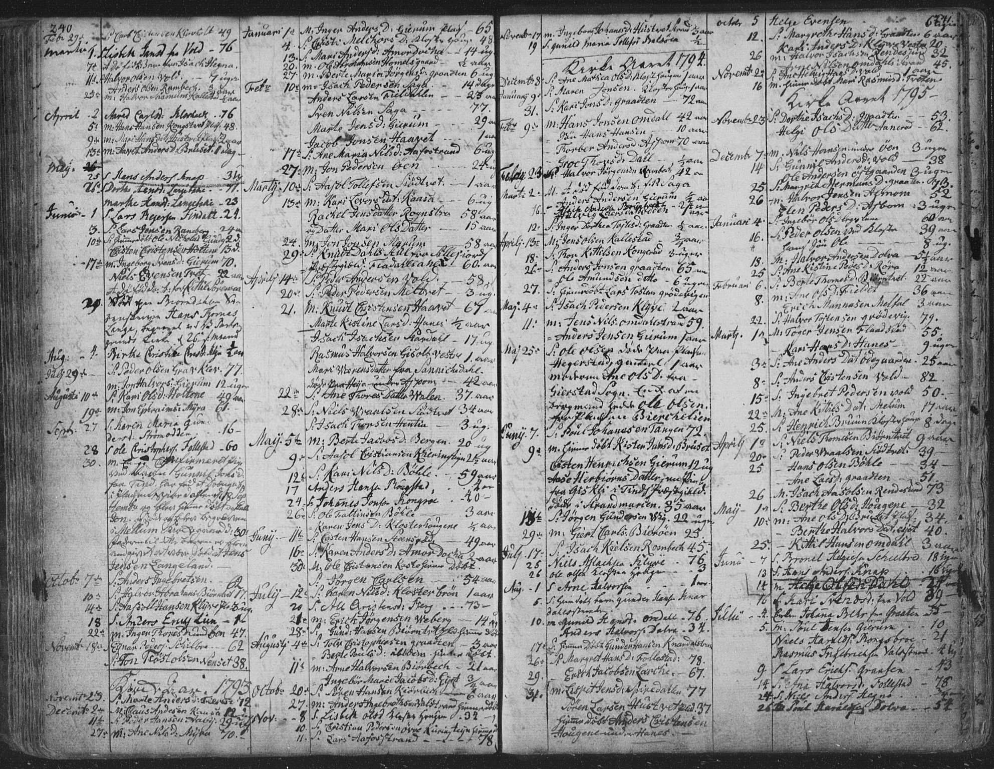Solum kirkebøker, SAKO/A-306/F/Fa/L0003: Parish register (official) no. I 3, 1761-1814, p. 240-241