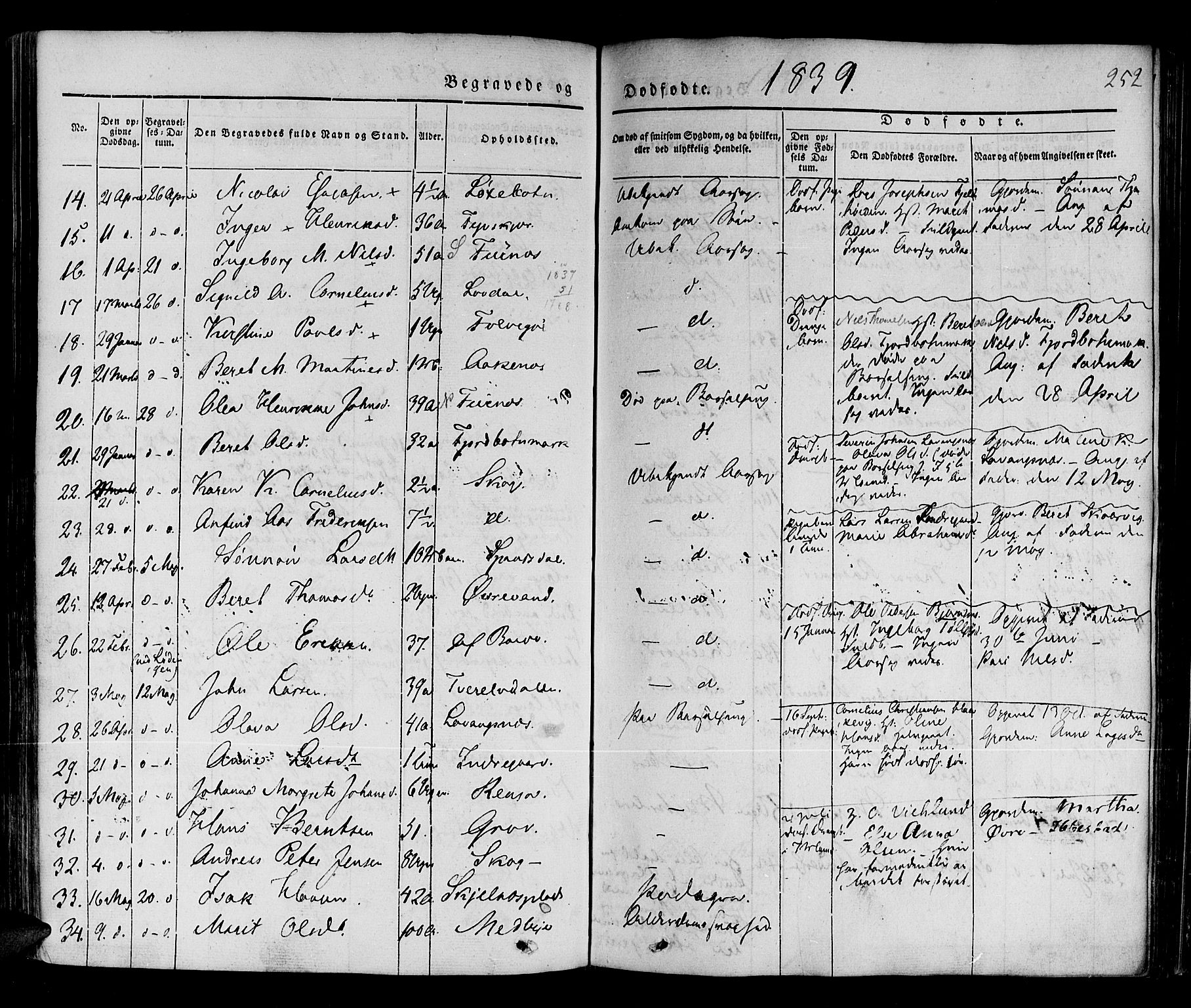 Ibestad sokneprestembete, SATØ/S-0077/H/Ha/Haa/L0006kirke: Parish register (official) no. 6, 1837-1850, p. 252