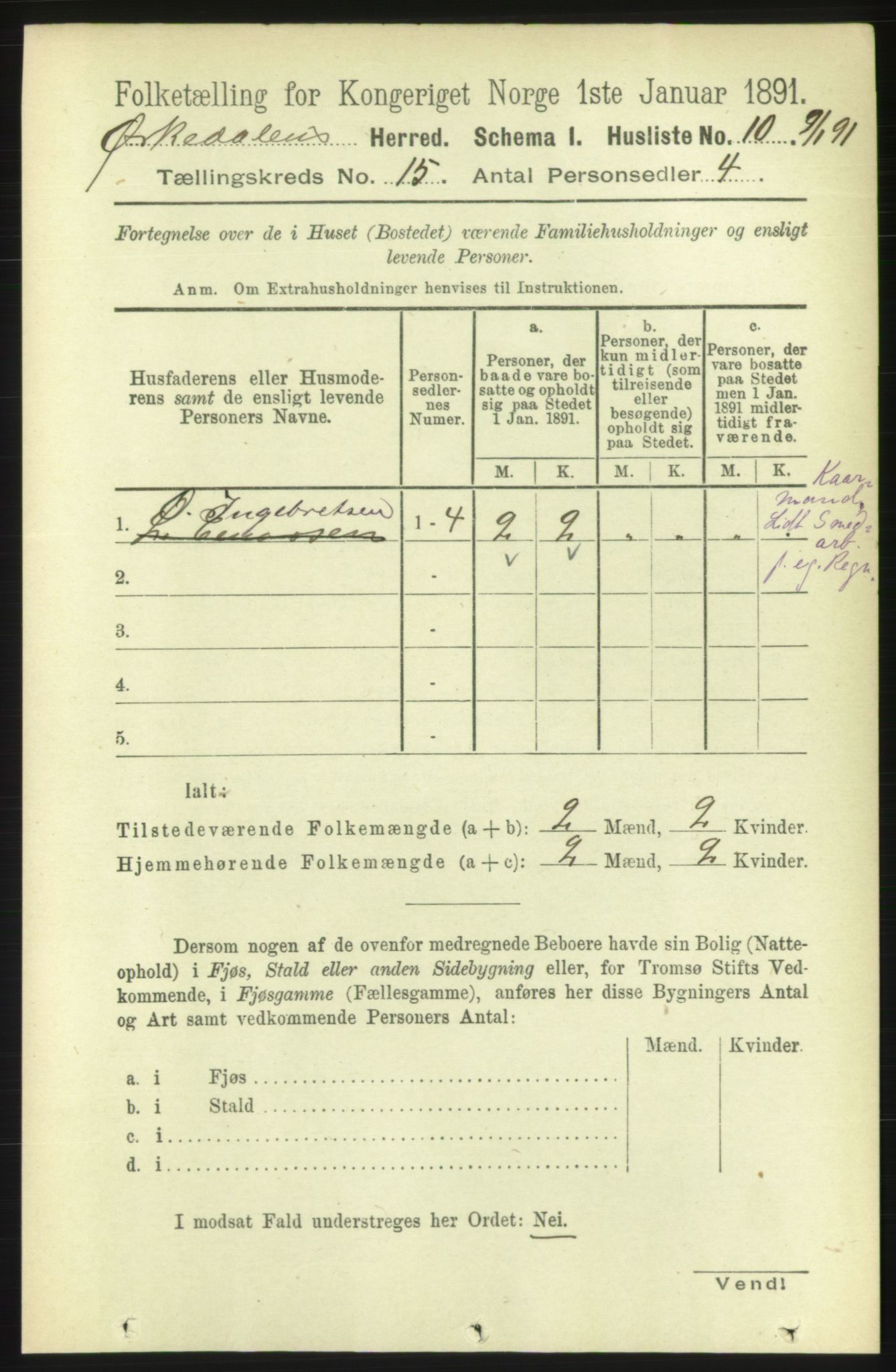 RA, 1891 census for 1638 Orkdal, 1891, p. 6849